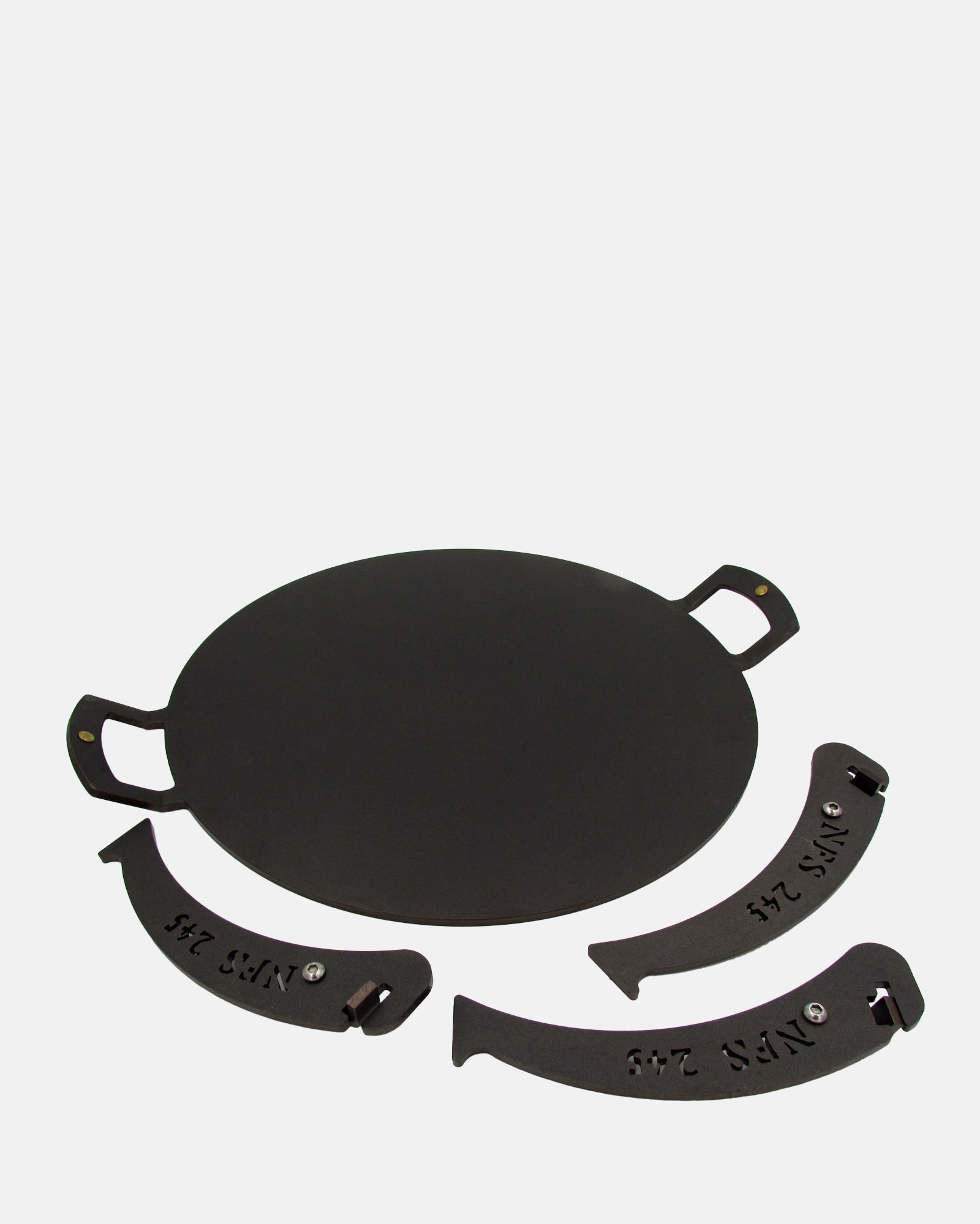 15 inch Black Iron Chapa Griddle Plate with Legs - BRIT LOCKER