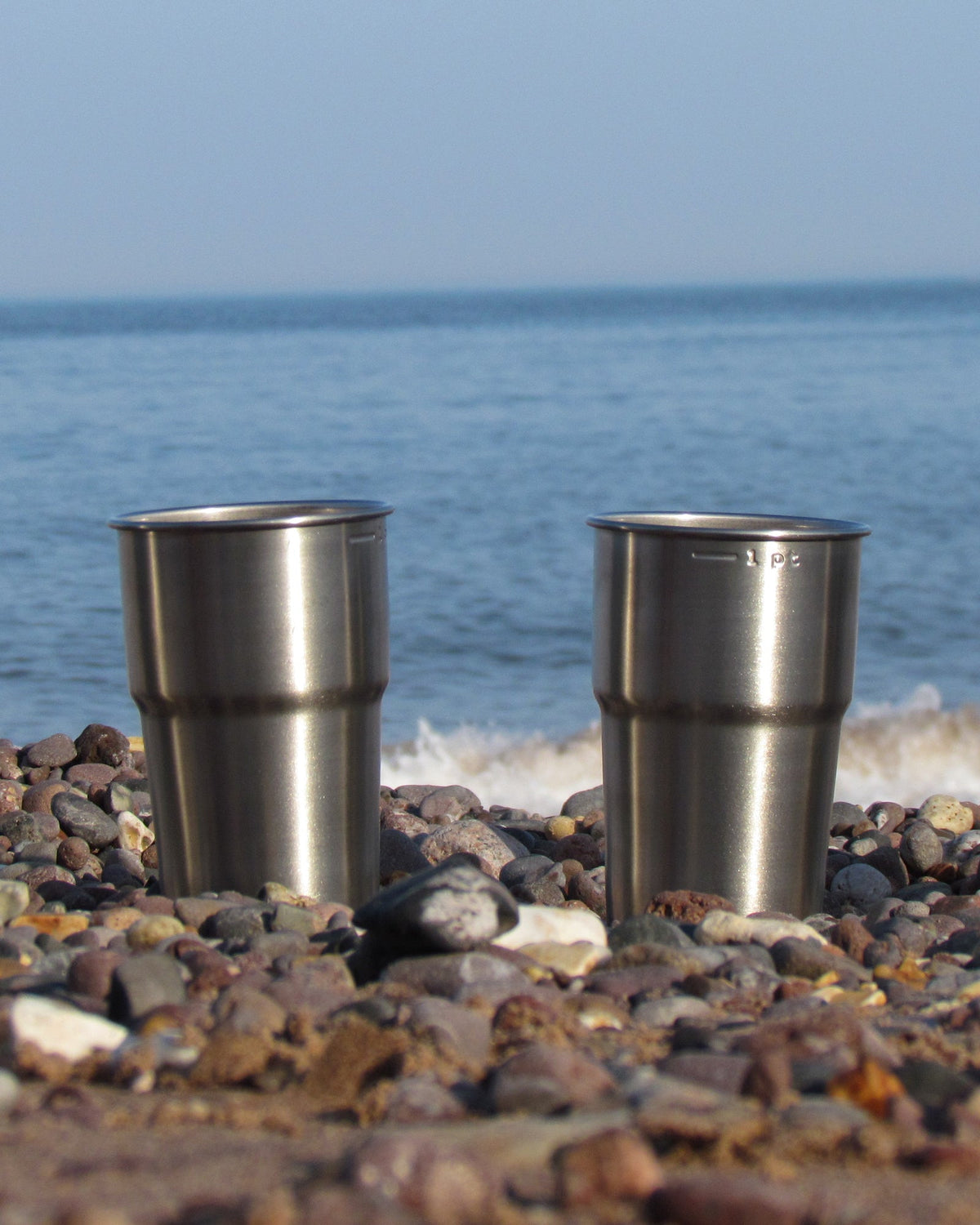 4 x Stainless Steel Pint Cups - BRIT LOCKER