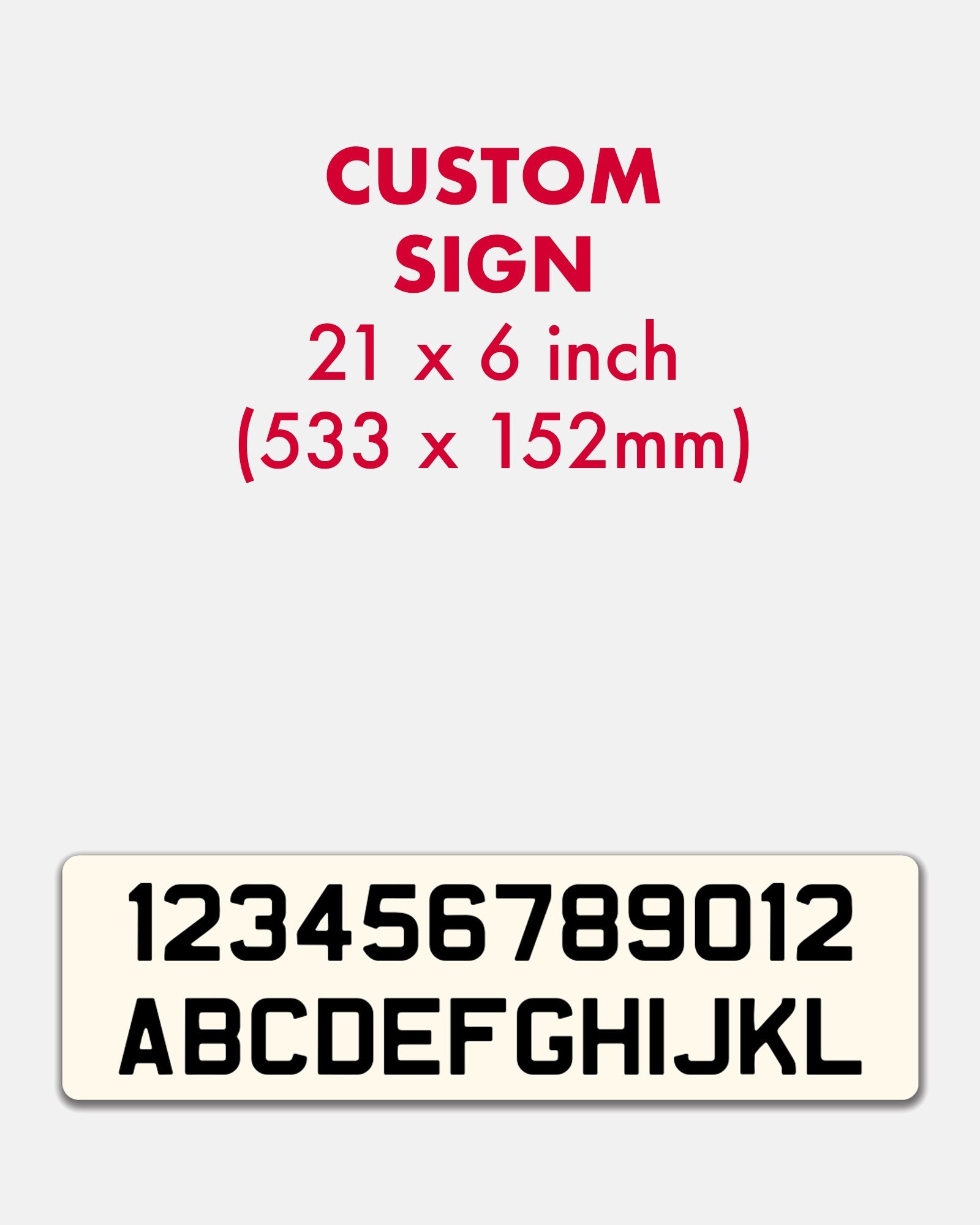 Custom Enamel Rectangle Sign (21 x 6 inch) - BRIT LOCKER