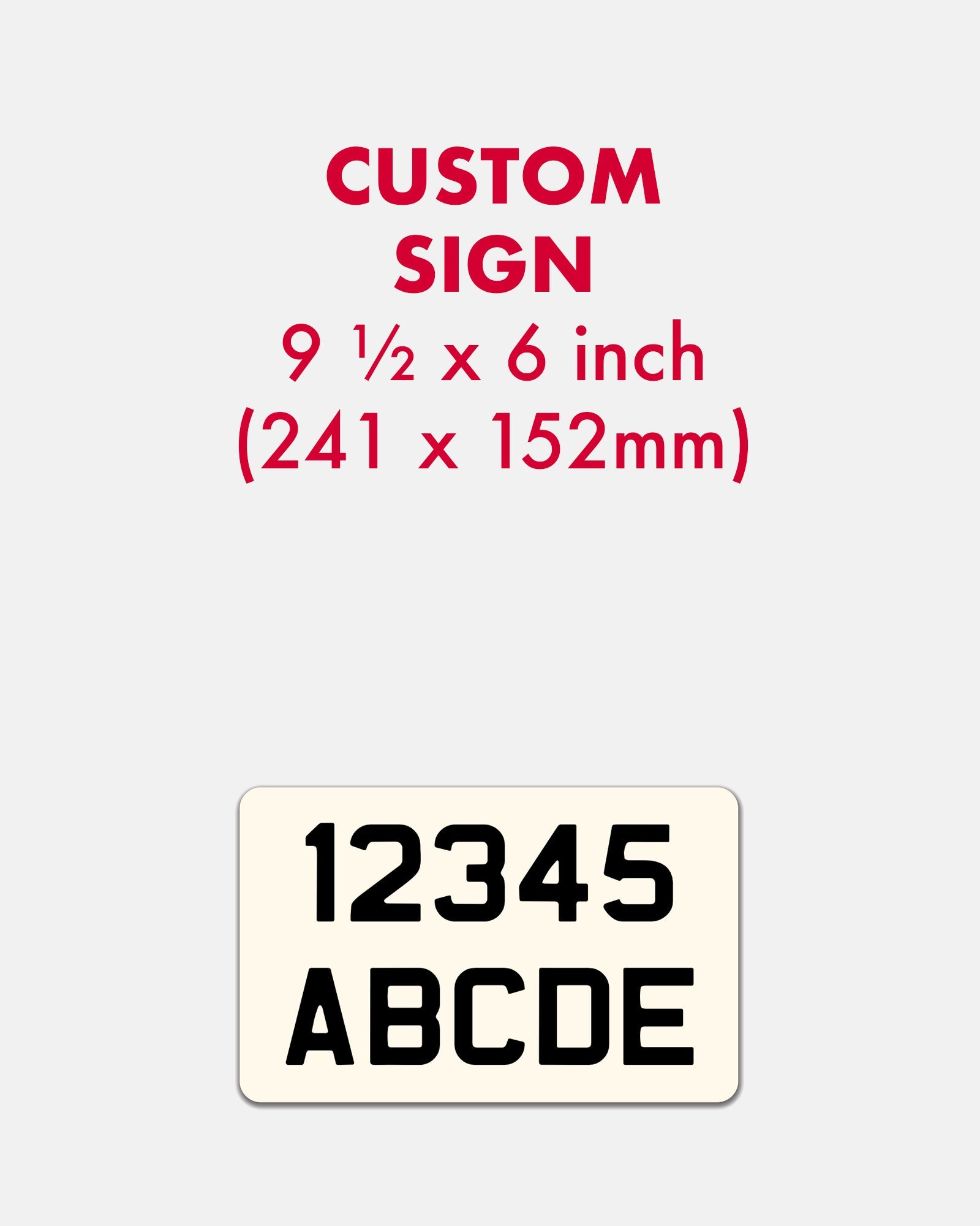 Custom Enamel Rectangle Sign (9 ½ x 6 inch) - BRIT LOCKER