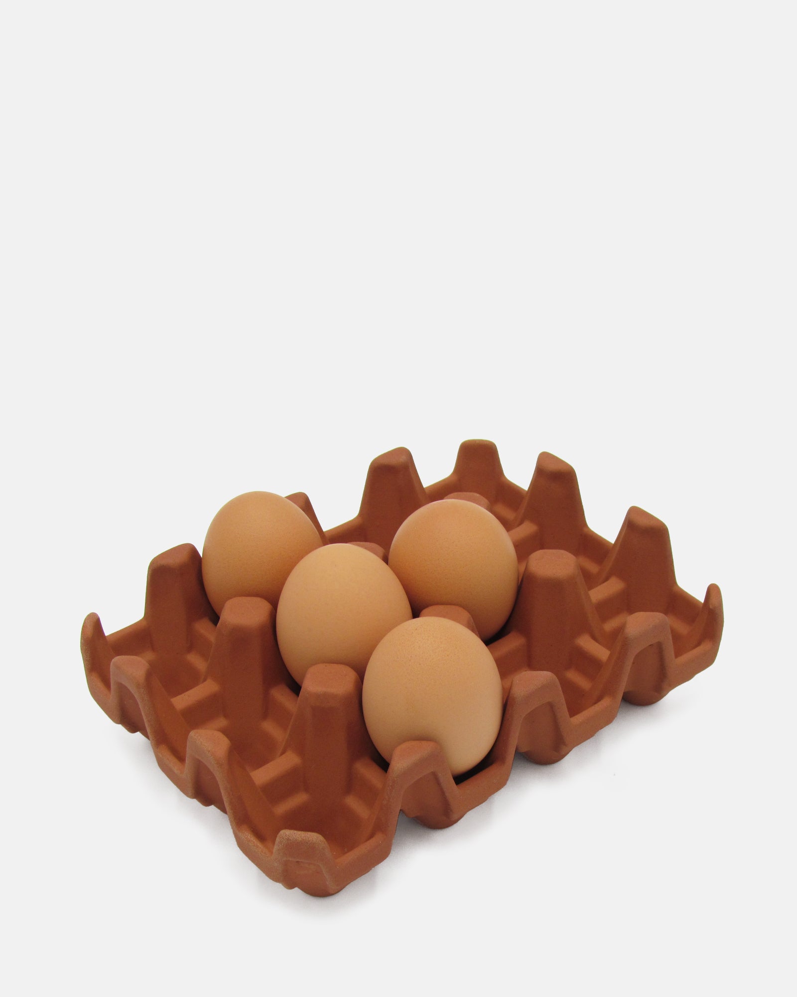 Terracotta 12 egg holder - Natural - BRIT LOCKER
