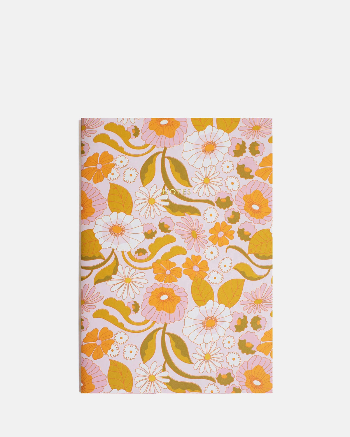 60&#39;s Retro Floral A4ish Notebook