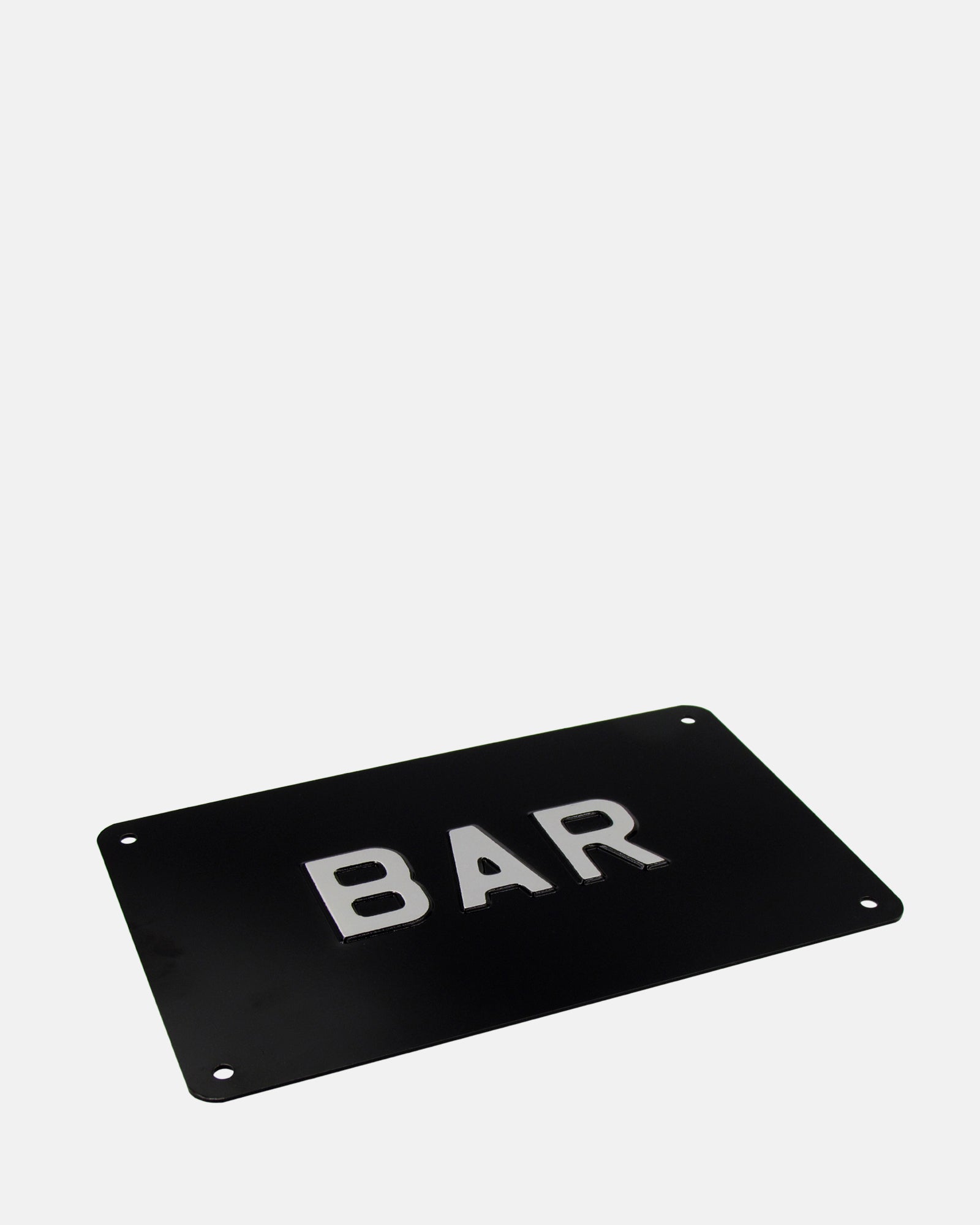 BAR Enamel Sign - Black - BRIT LOCKER