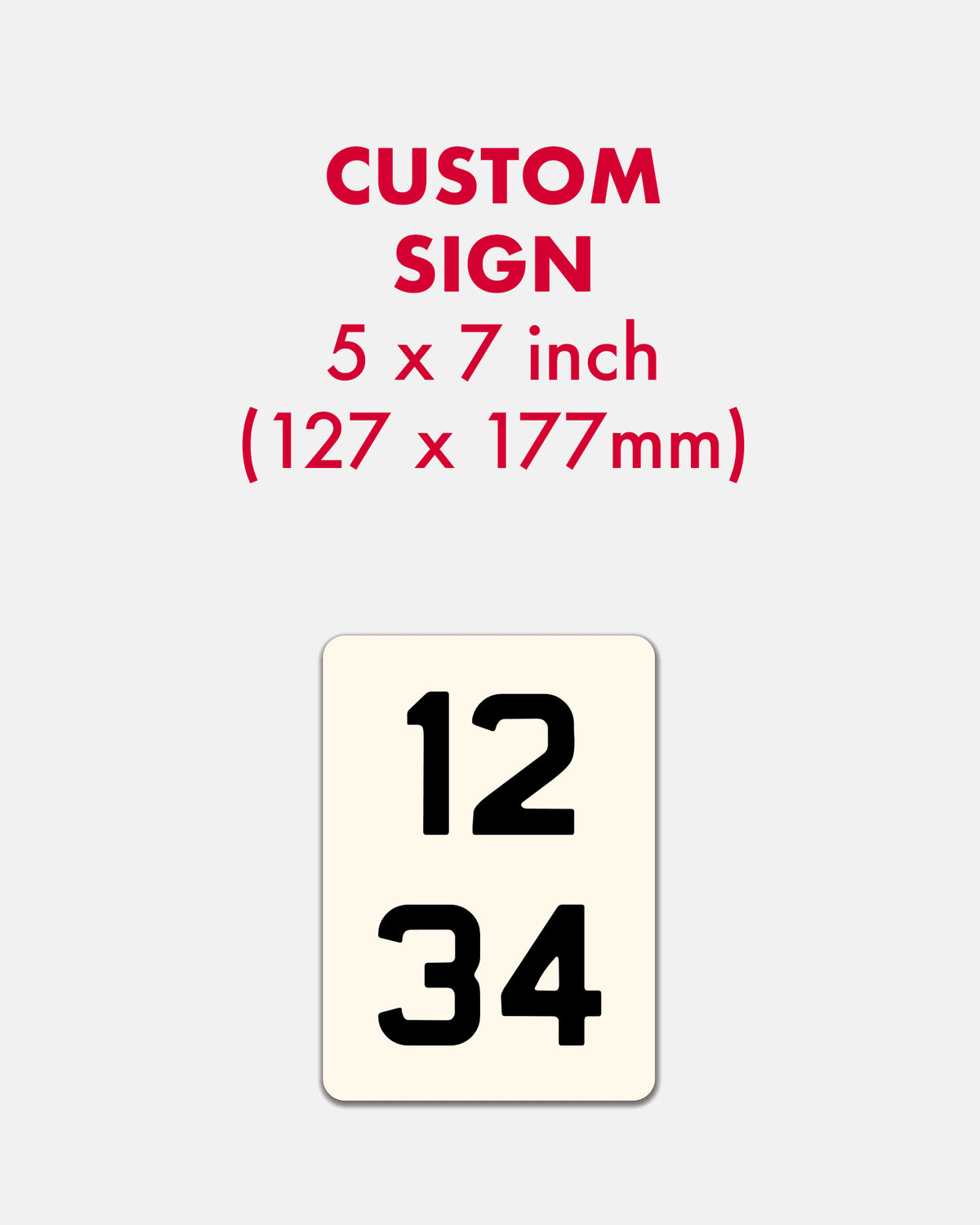 Custom Enamel Rectangle Sign (5 x 7 inch)