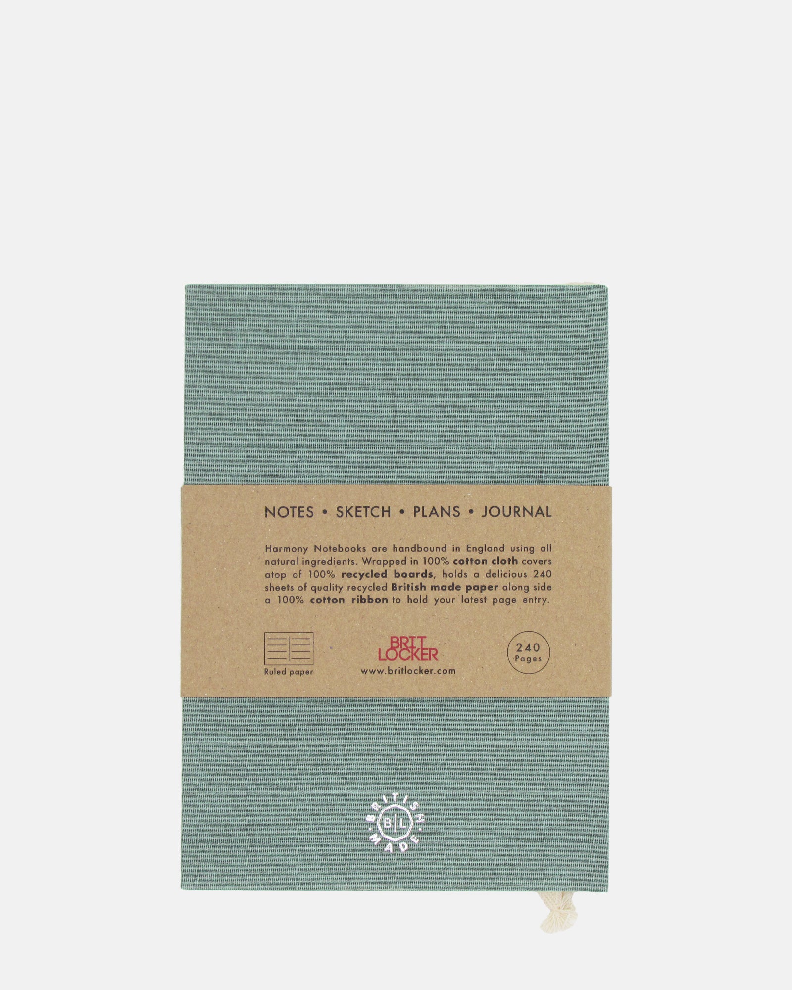 Harmony Eco-Friendly Notebook - Green - BRIT LOCKER