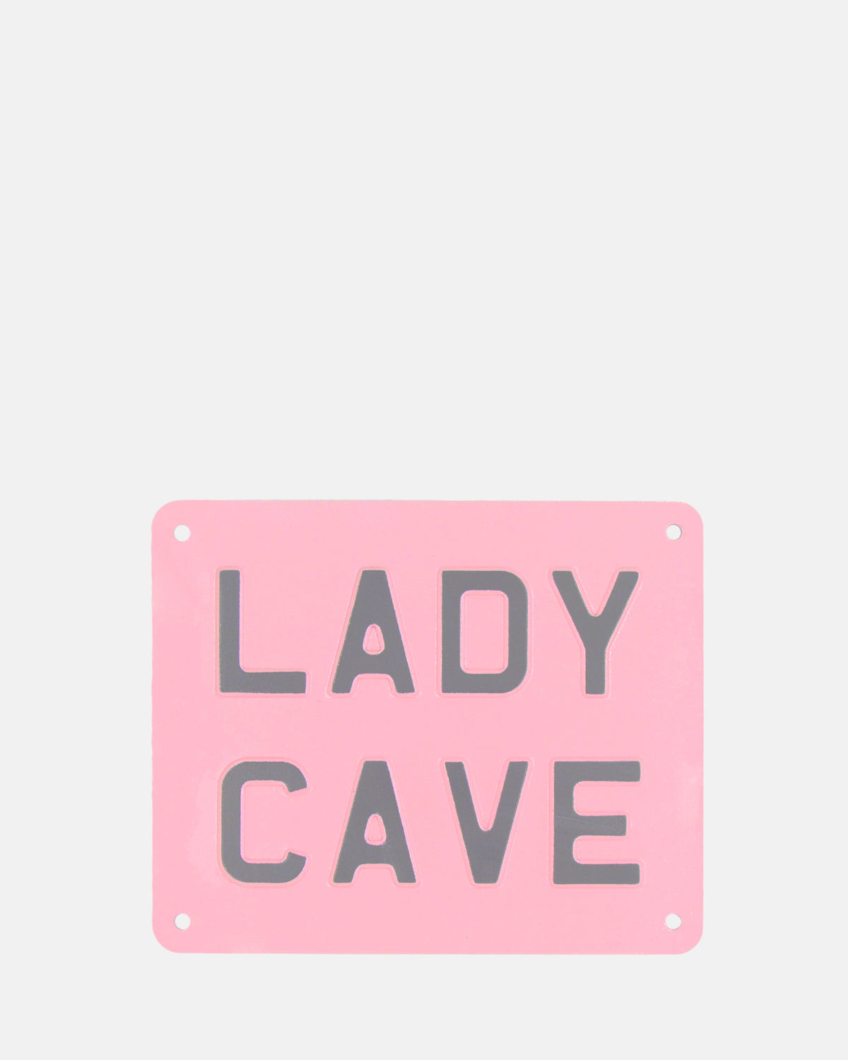 Lady Cave Enamel Sign - Pink