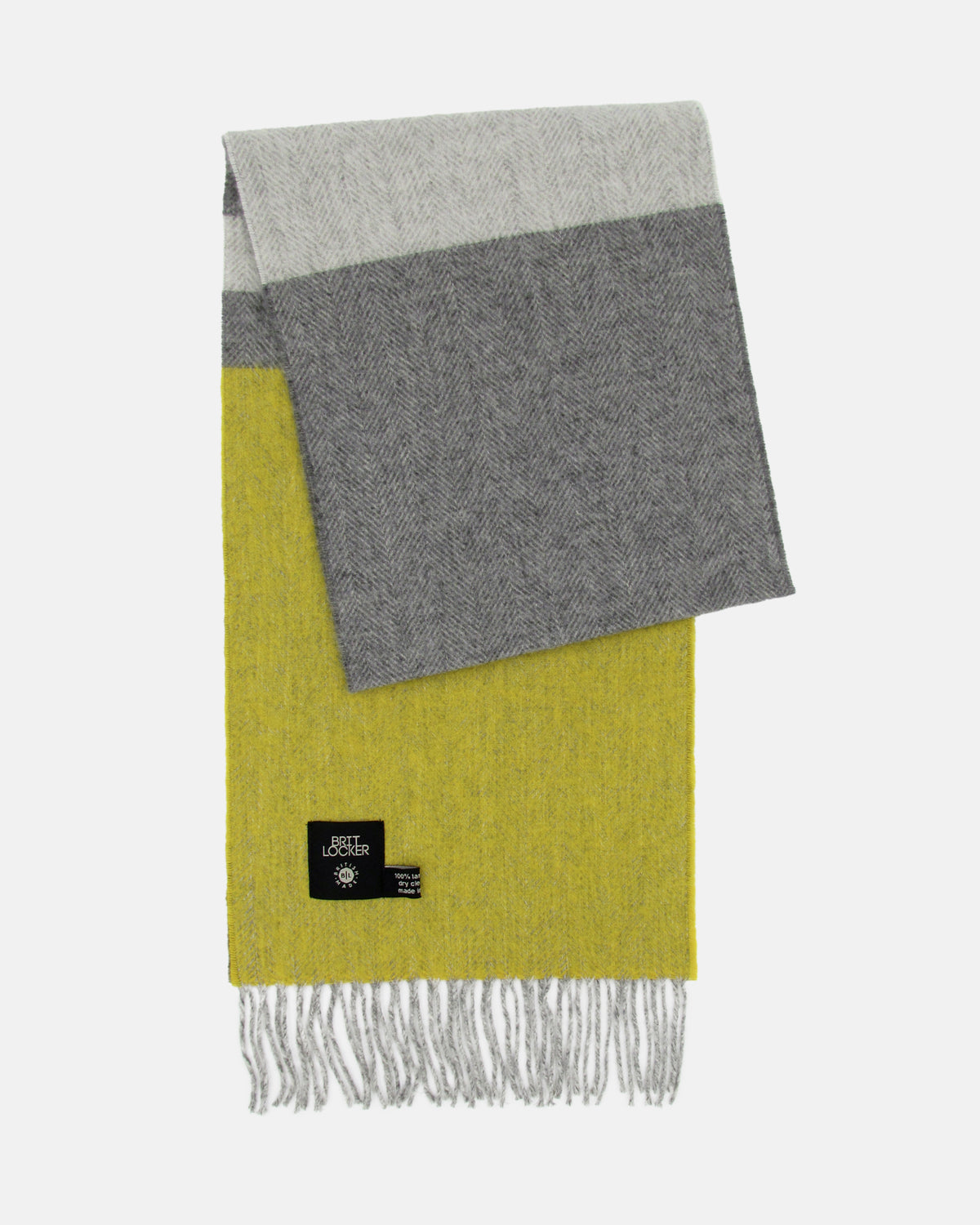 Lambswool Scarf - Stripe Yellow