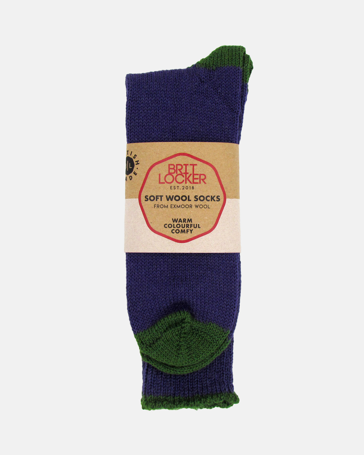 Soft Wool Socks - Violet/Ivy