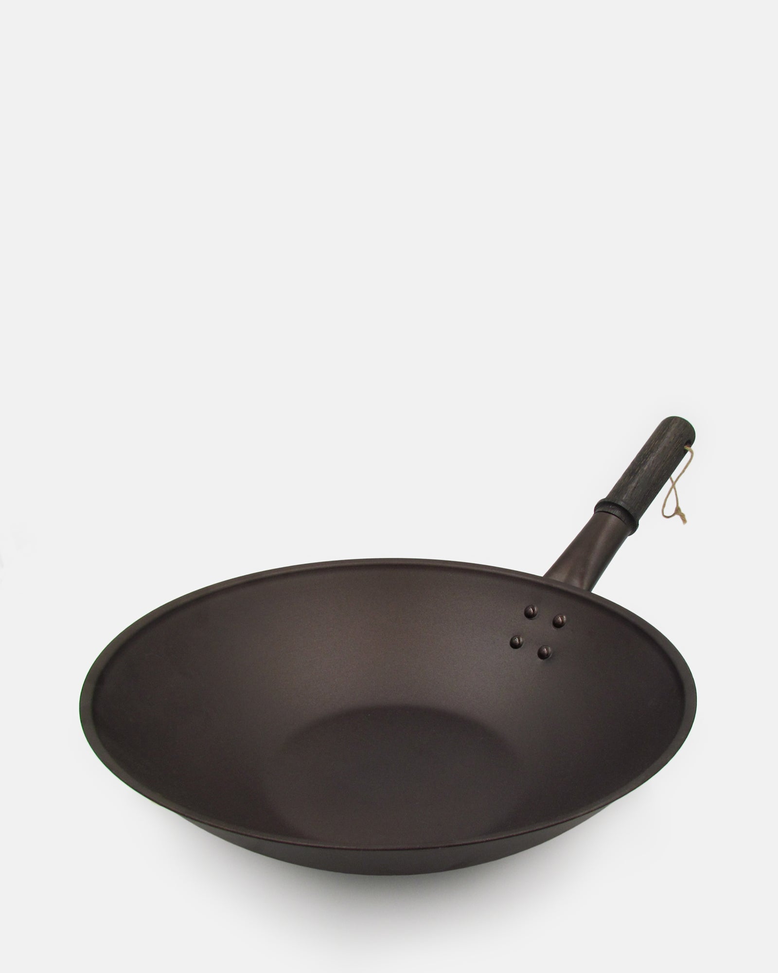 13 inch (33cm) Spun Iron Wok (Deep Black) - BRIT LOCKER