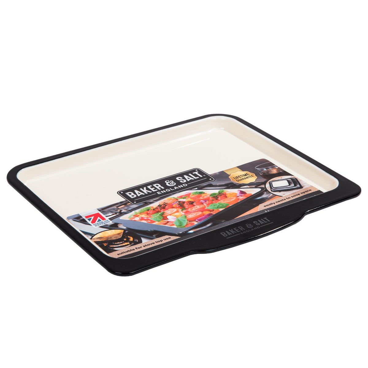 37cm Enamel Baking Tray - BRIT LOCKER