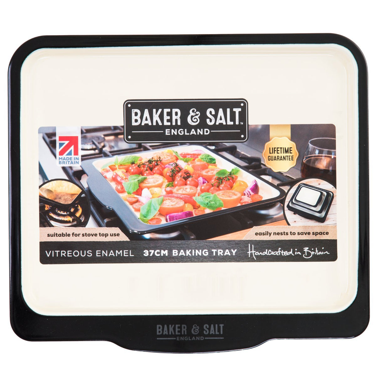 37cm Enamel Baking Tray - BRIT LOCKER