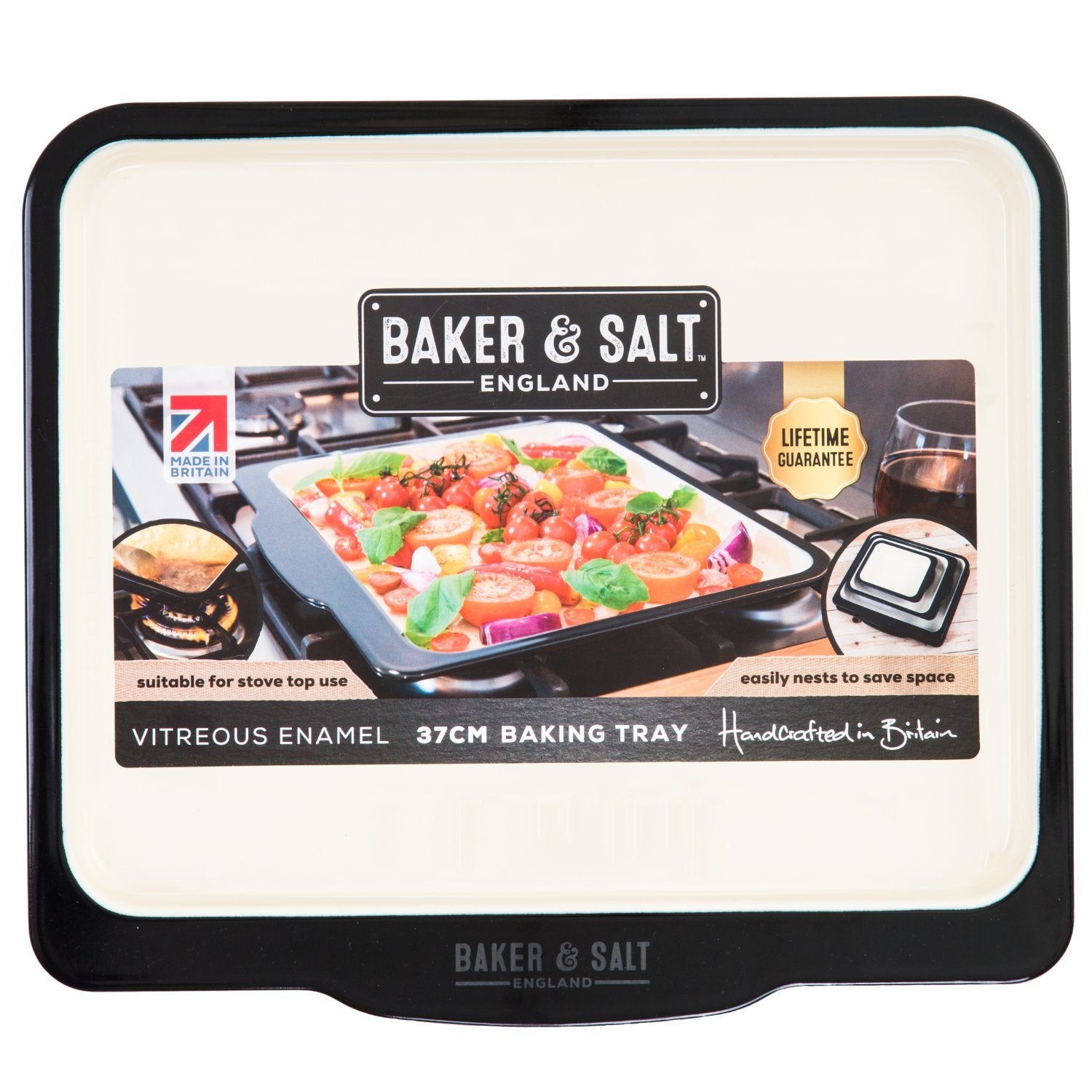 37cm Enamel Baking Tray - BRIT LOCKER