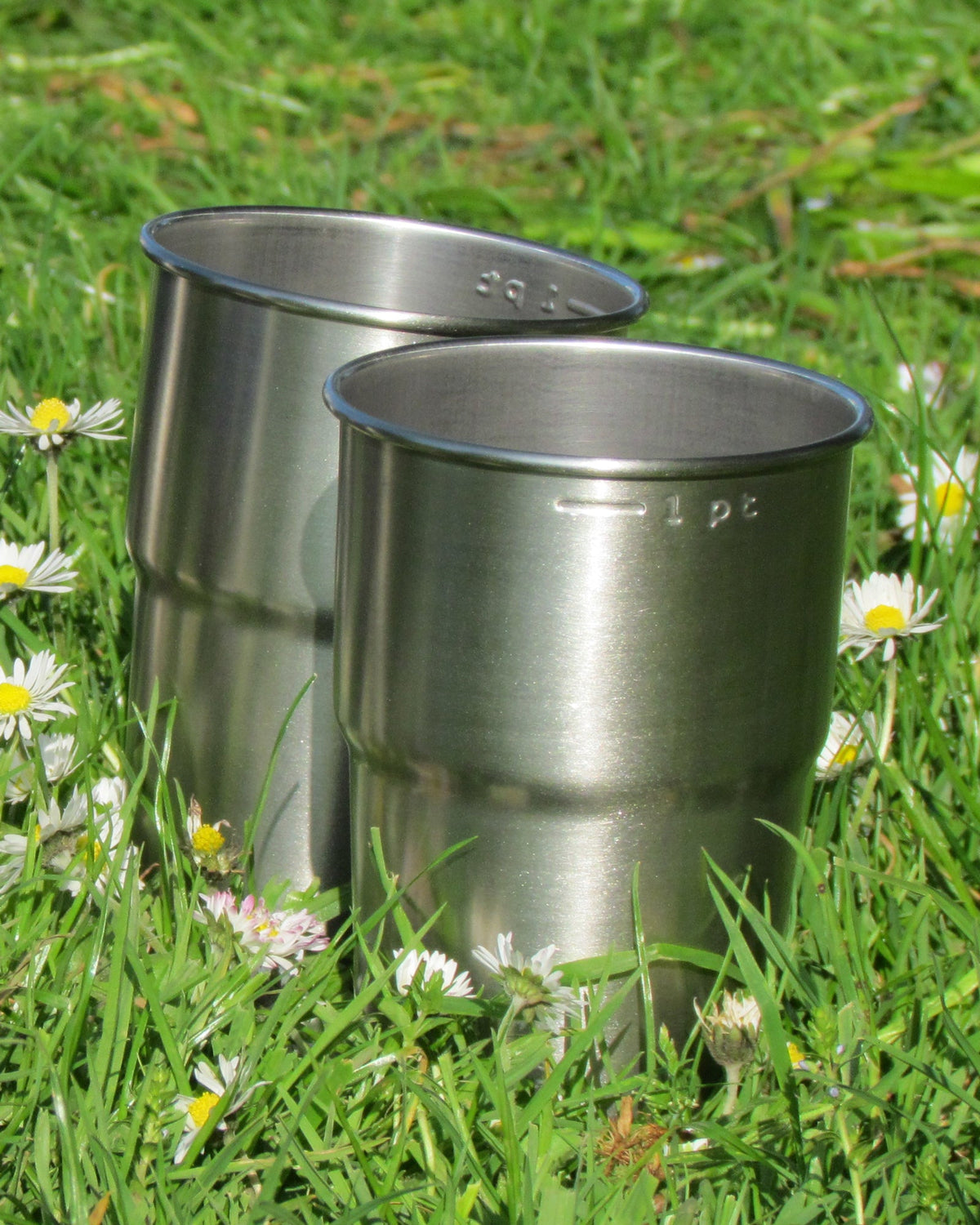 4 x Stainless Steel Pint Cups - BRIT LOCKER