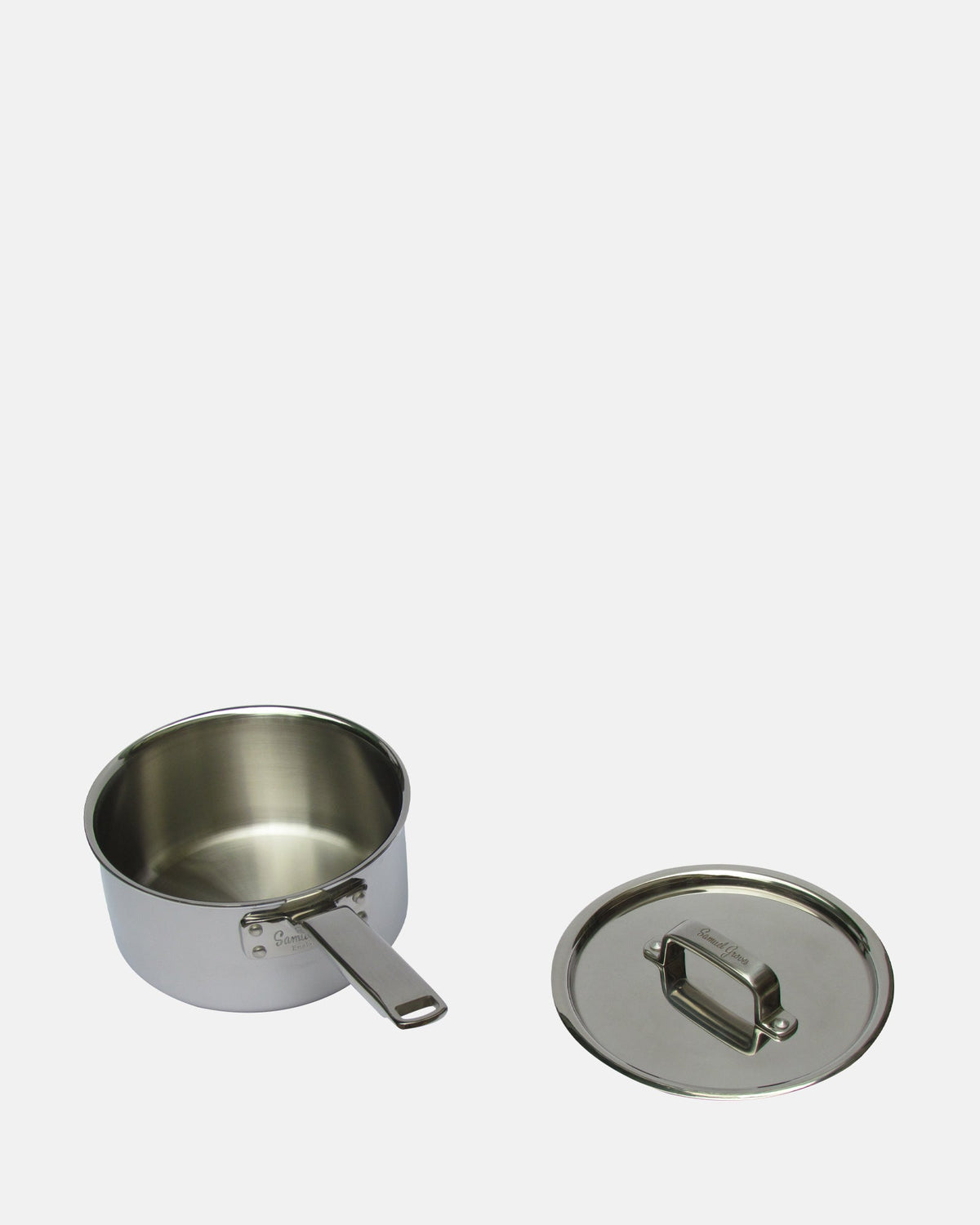 7 inch Stainless Steel Try-Ply Saucepan &amp; Lid - BRIT LOCKER