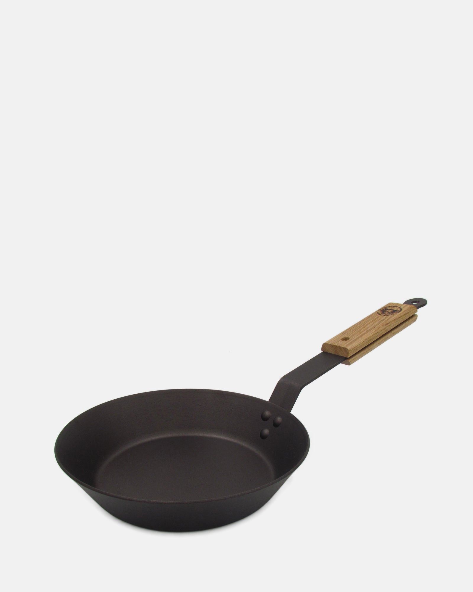Cast iron pan 20 cm with stainless steel handle baked uncoated –
