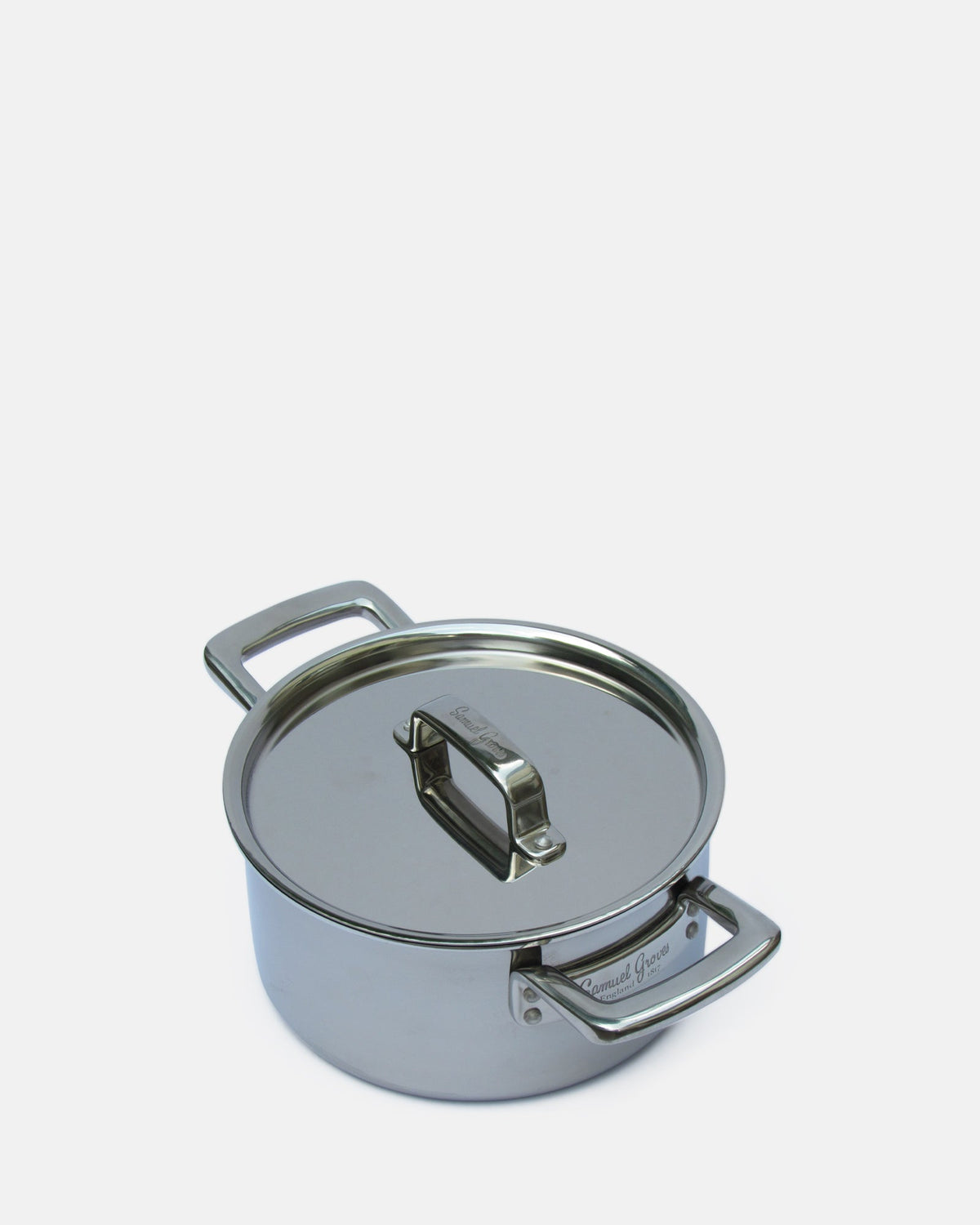 8 inch Stainless Steel Tri-Ply Casserole Pan &amp; Lid - BRIT LOCKER
