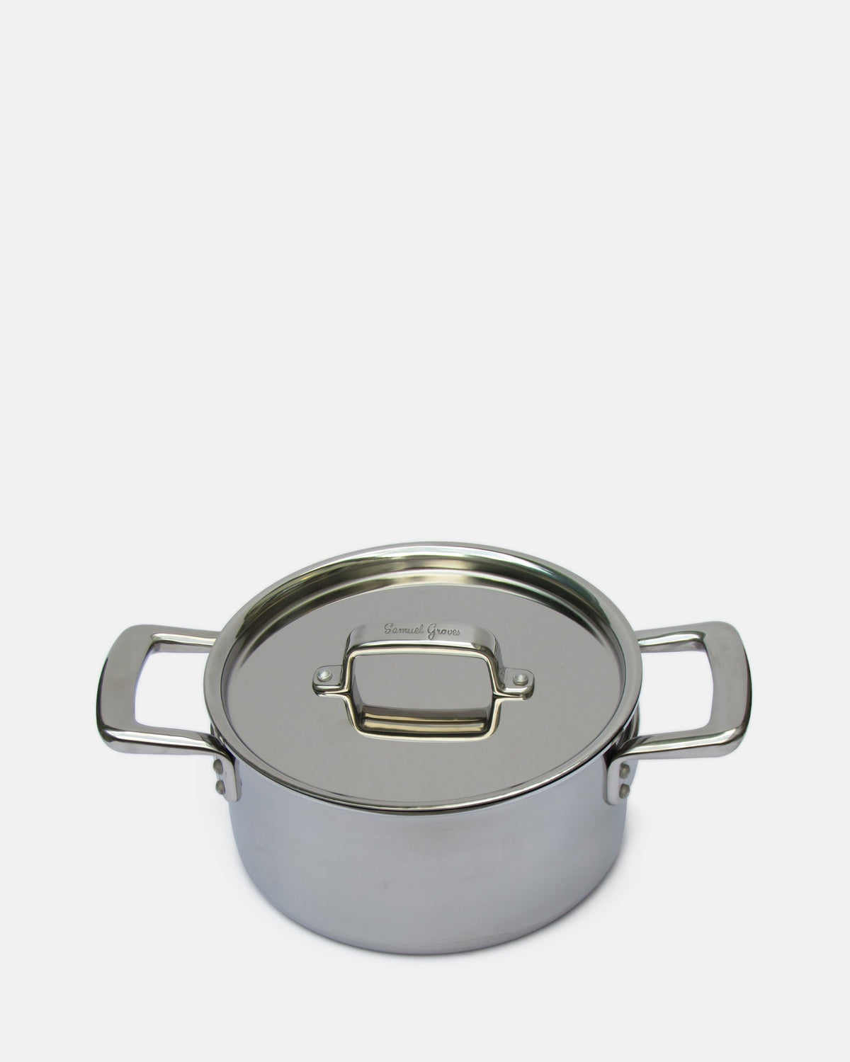 8 inch Stainless Steel Tri-Ply Casserole Pan &amp; Lid - BRIT LOCKER