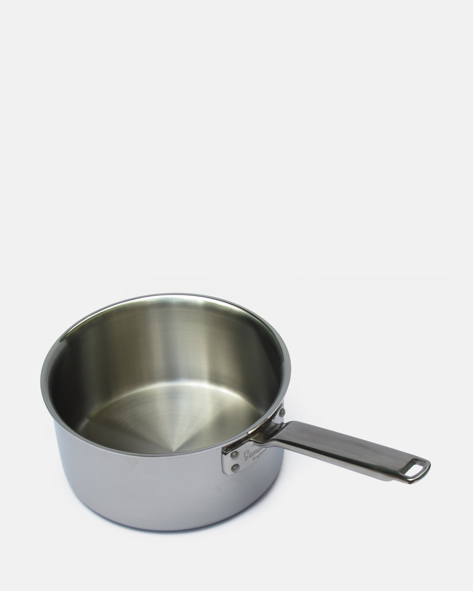 8 inch Stainless Steel Tri-Ply Saucepan & Lid - BRIT LOCKER