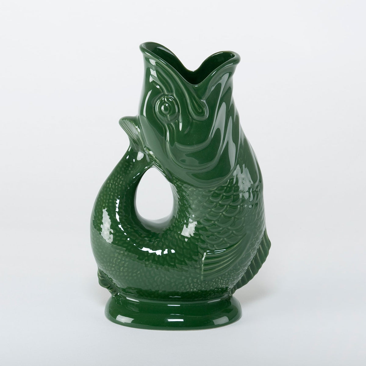 Green Ceramic Gluggle Jug - Extra Large