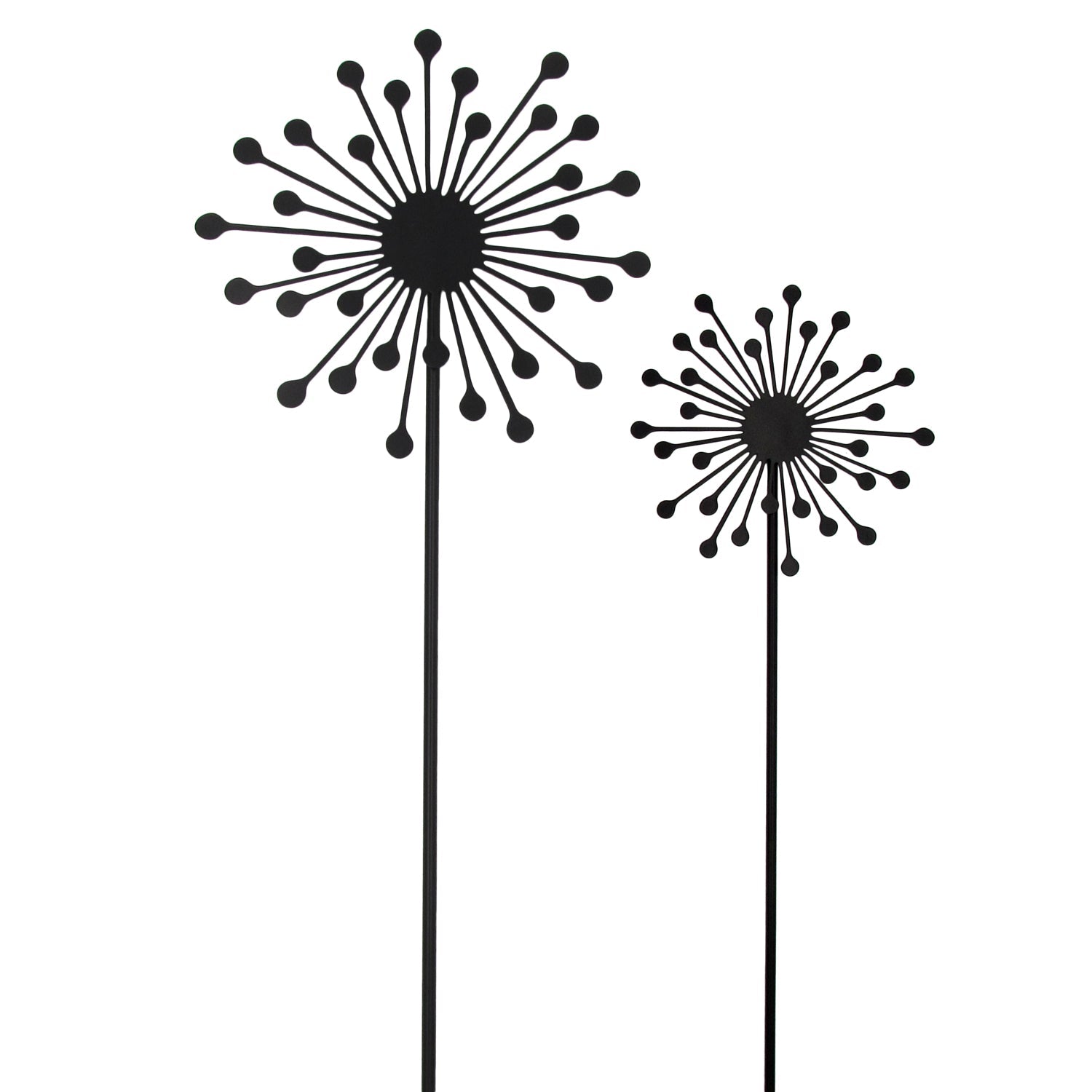 Allium Plant Stake Sculpture - Black - BRIT LOCKER