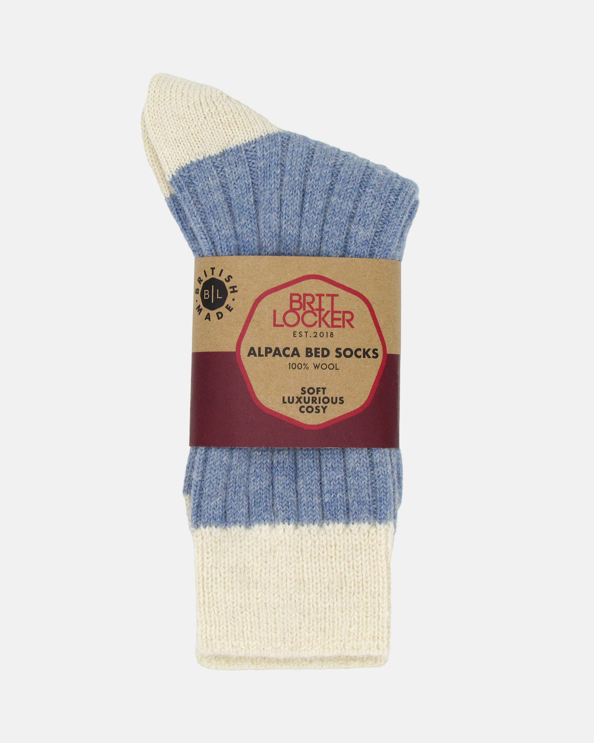Alpaca Bed Socks - Blueberry - BRIT LOCKER