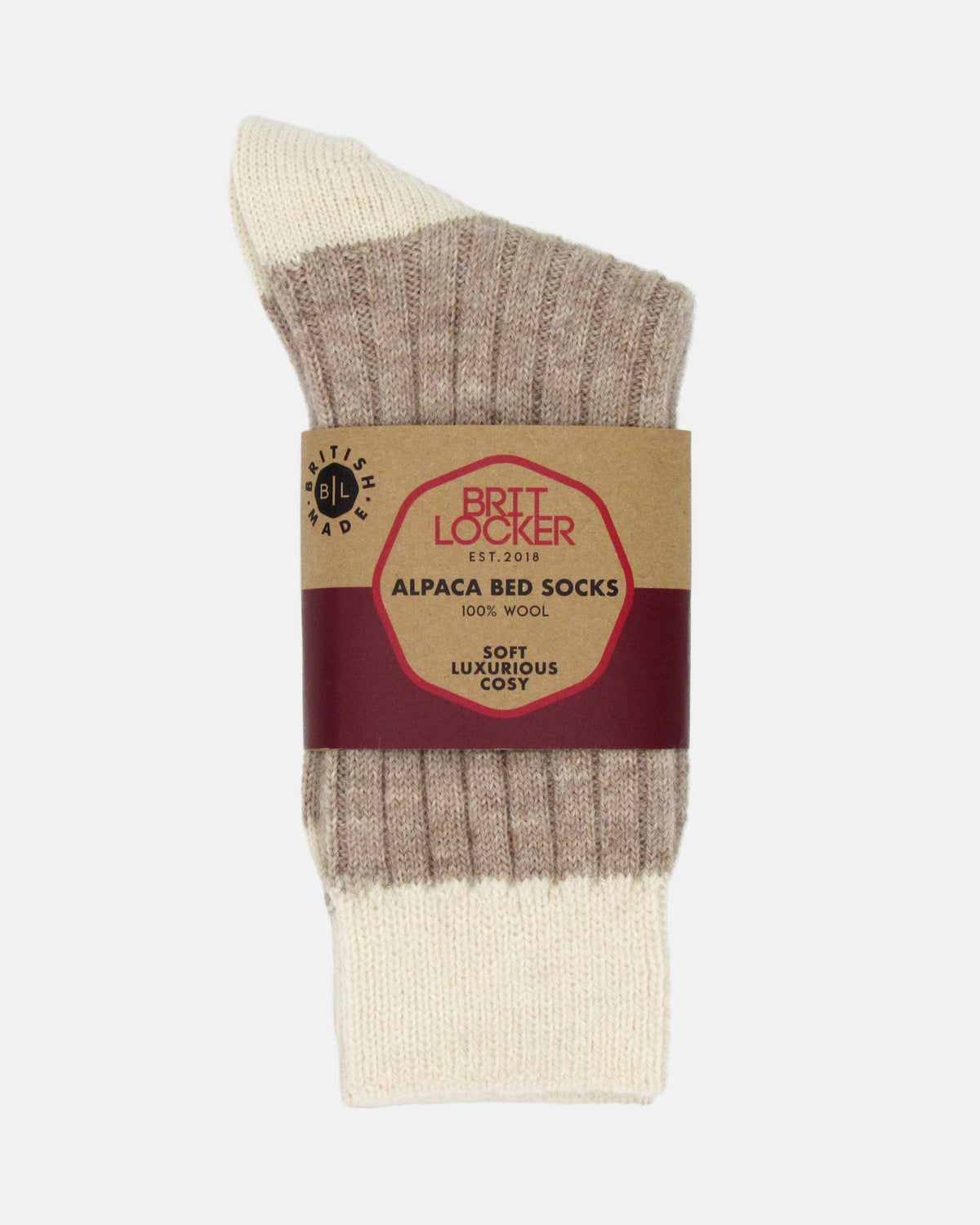 Alpaca Bed Socks - Fawn - BRIT LOCKER