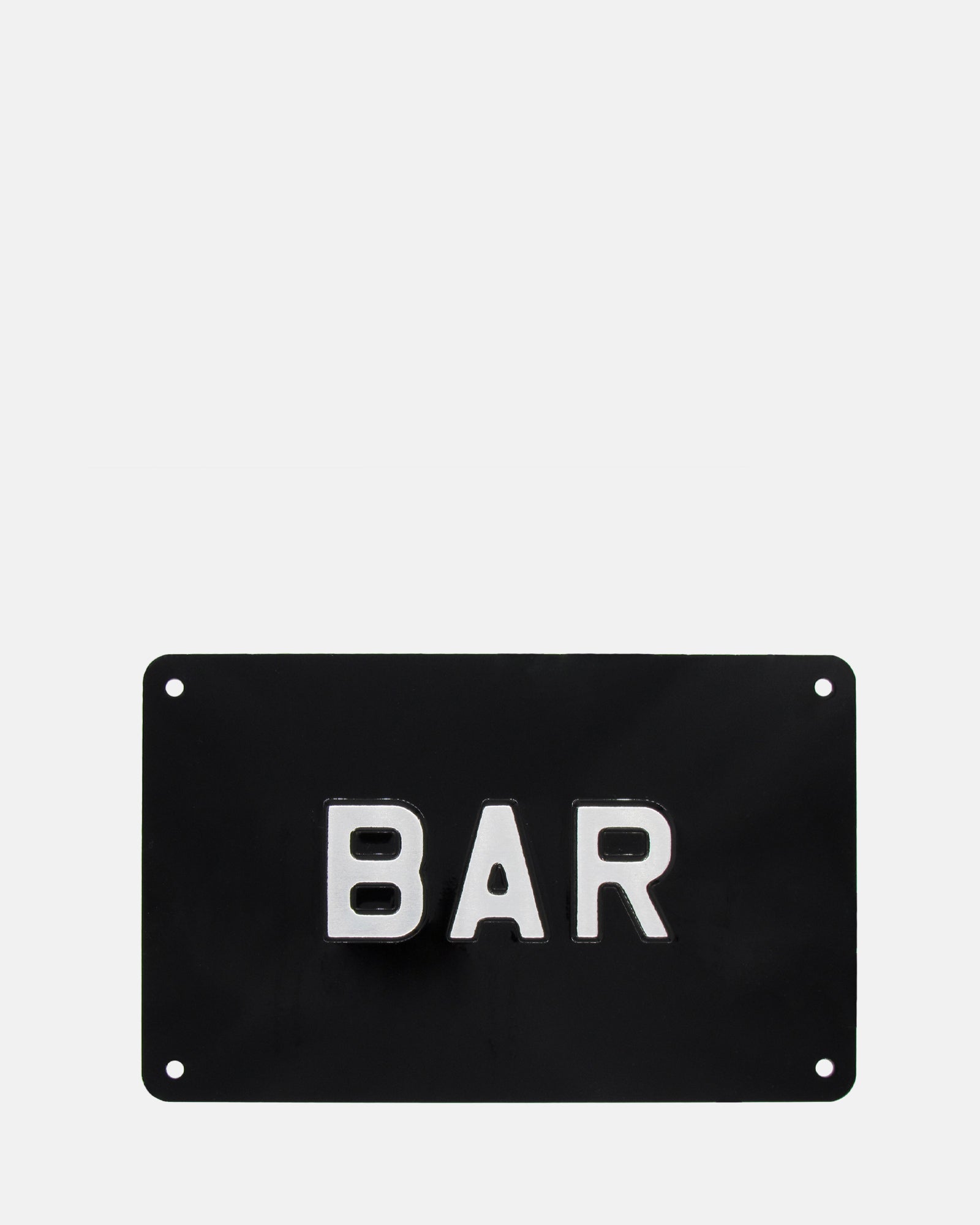 BAR Enamel Sign - Black - BRIT LOCKER