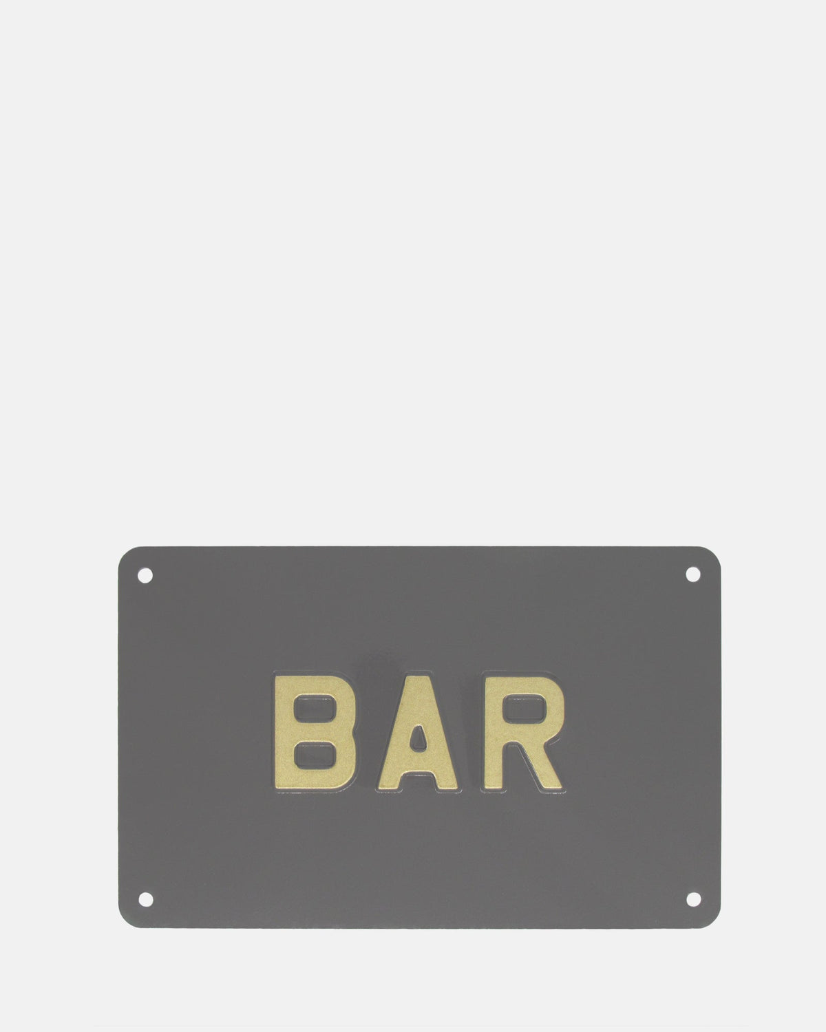 BAR Enamel Sign - Grey - BRIT LOCKER