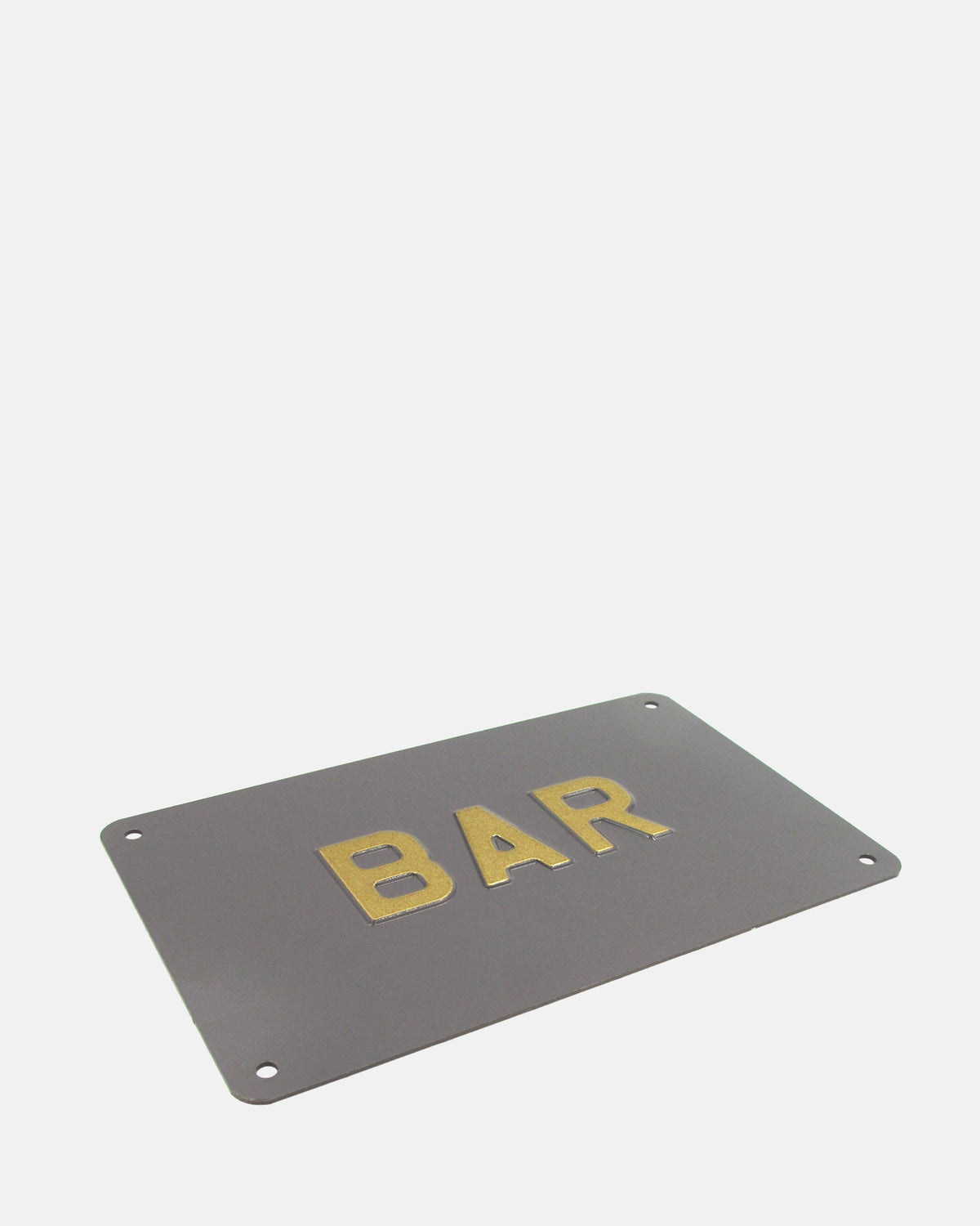 BAR Enamel Sign - Grey - BRIT LOCKER