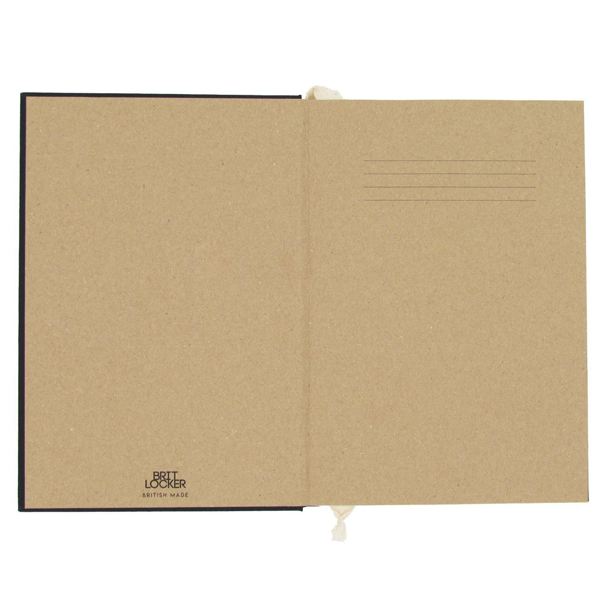 Harmony Eco-Friendly Notebook Open - Black - Made in Britain - BRIT LOCKER