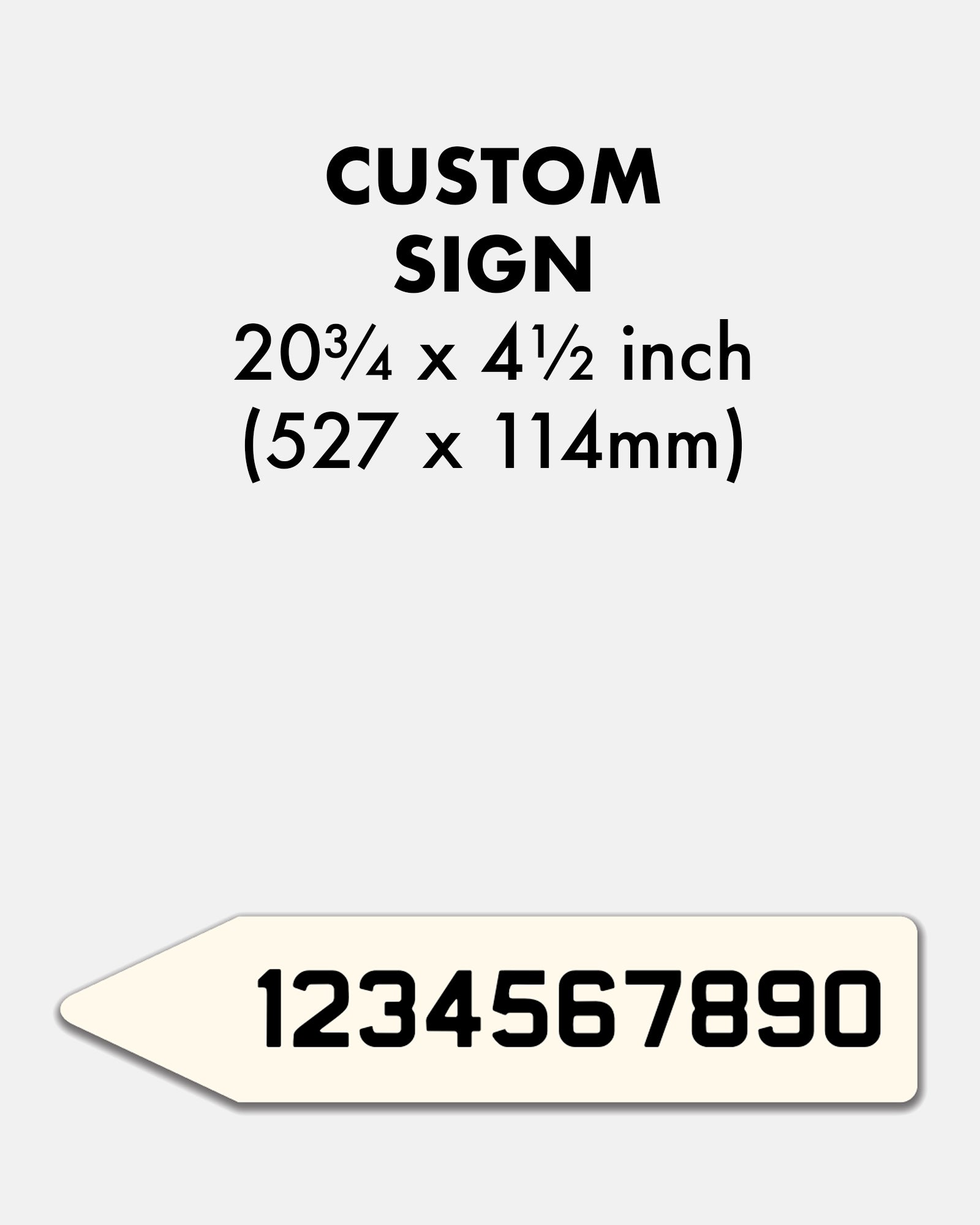 Custom Enamel Arrow Sign (20 ¾ x 4 ½ inch) - BRIT LOCKER