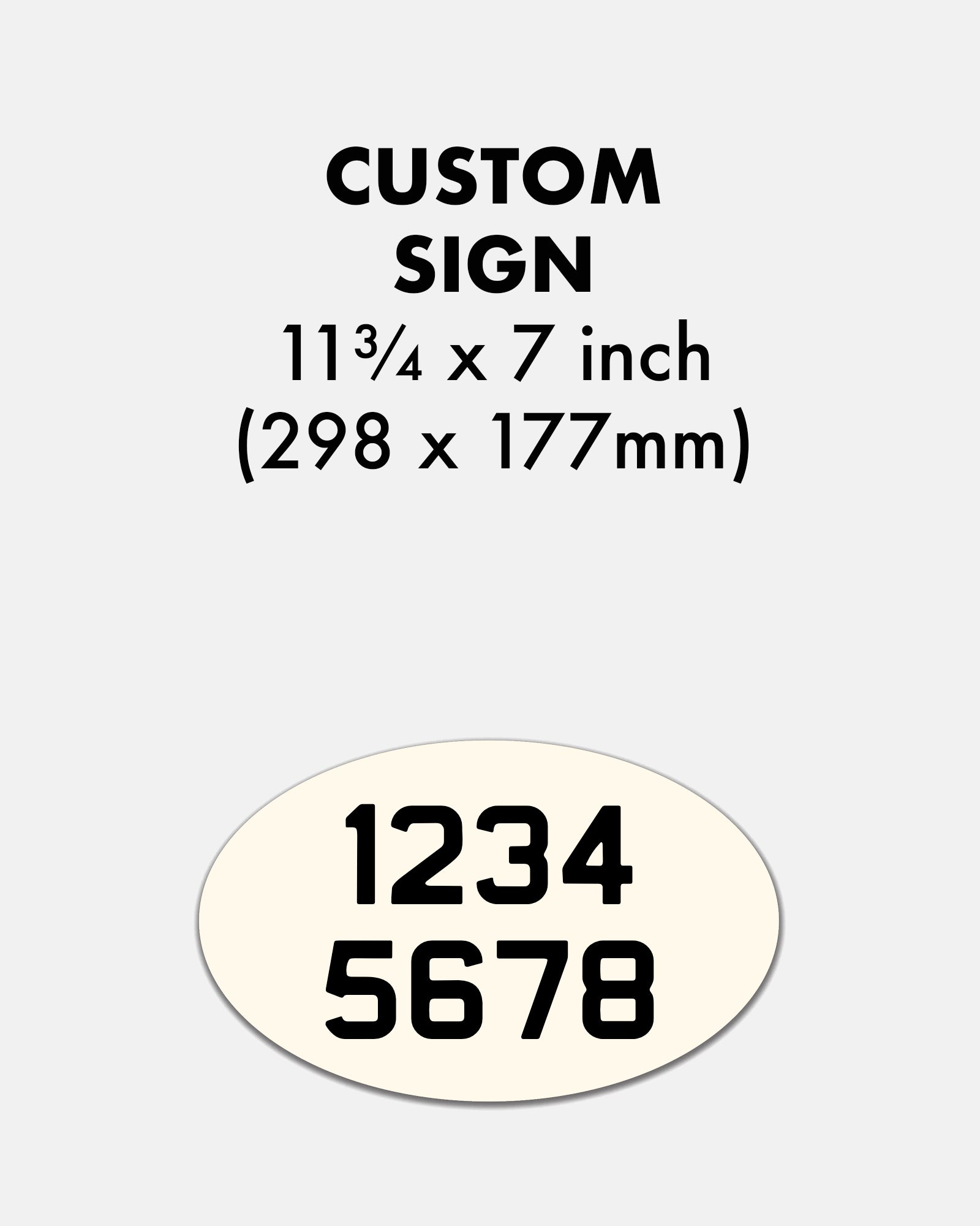 Custom Enamel Large Oval Sign (11 ¾ x 7 inch) - BRIT LOCKER