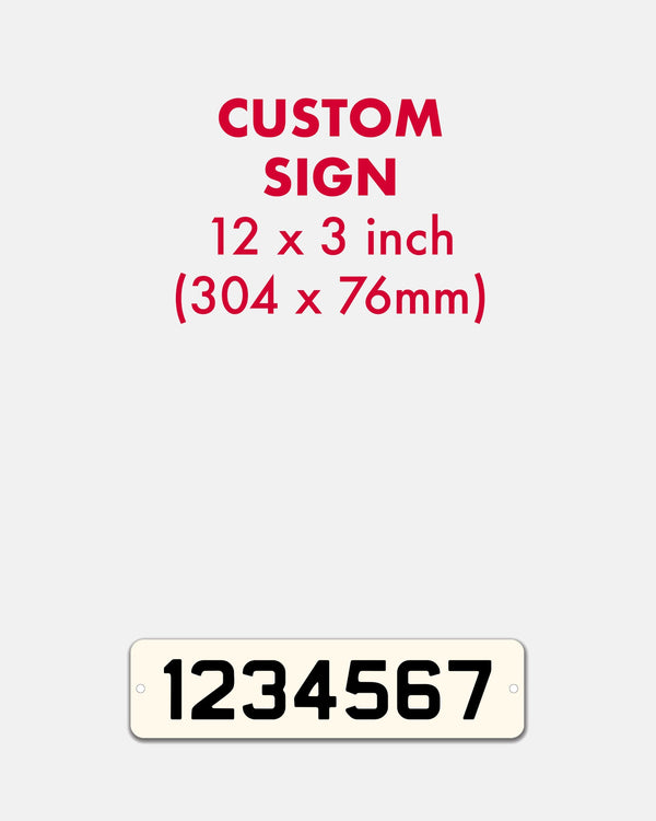 Custom Enamel Rectangle Sign (12 x 3 inch) - BRIT LOCKER