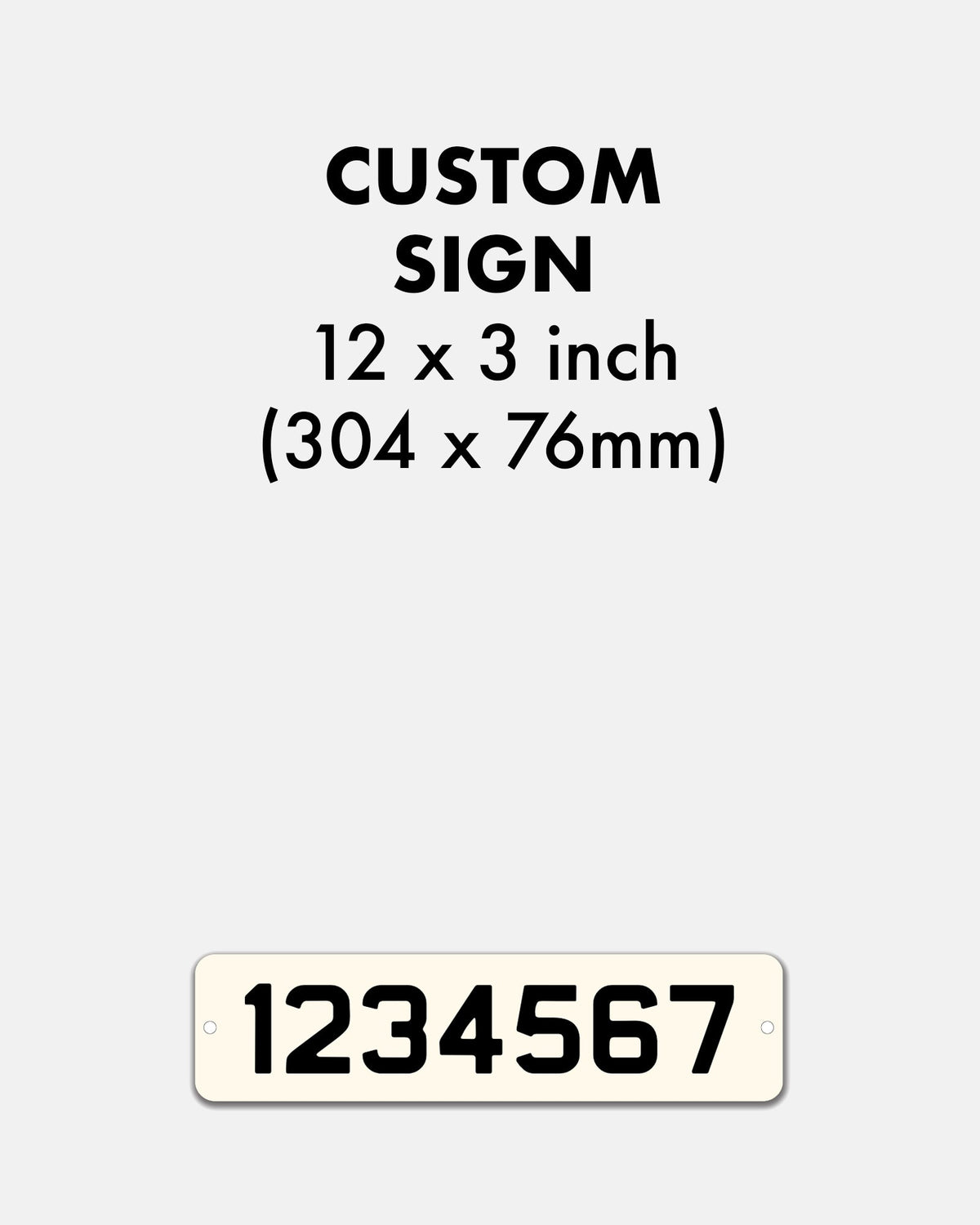 Custom Enamel Rectangle Sign (12 x 3 inch) - BRIT LOCKER
