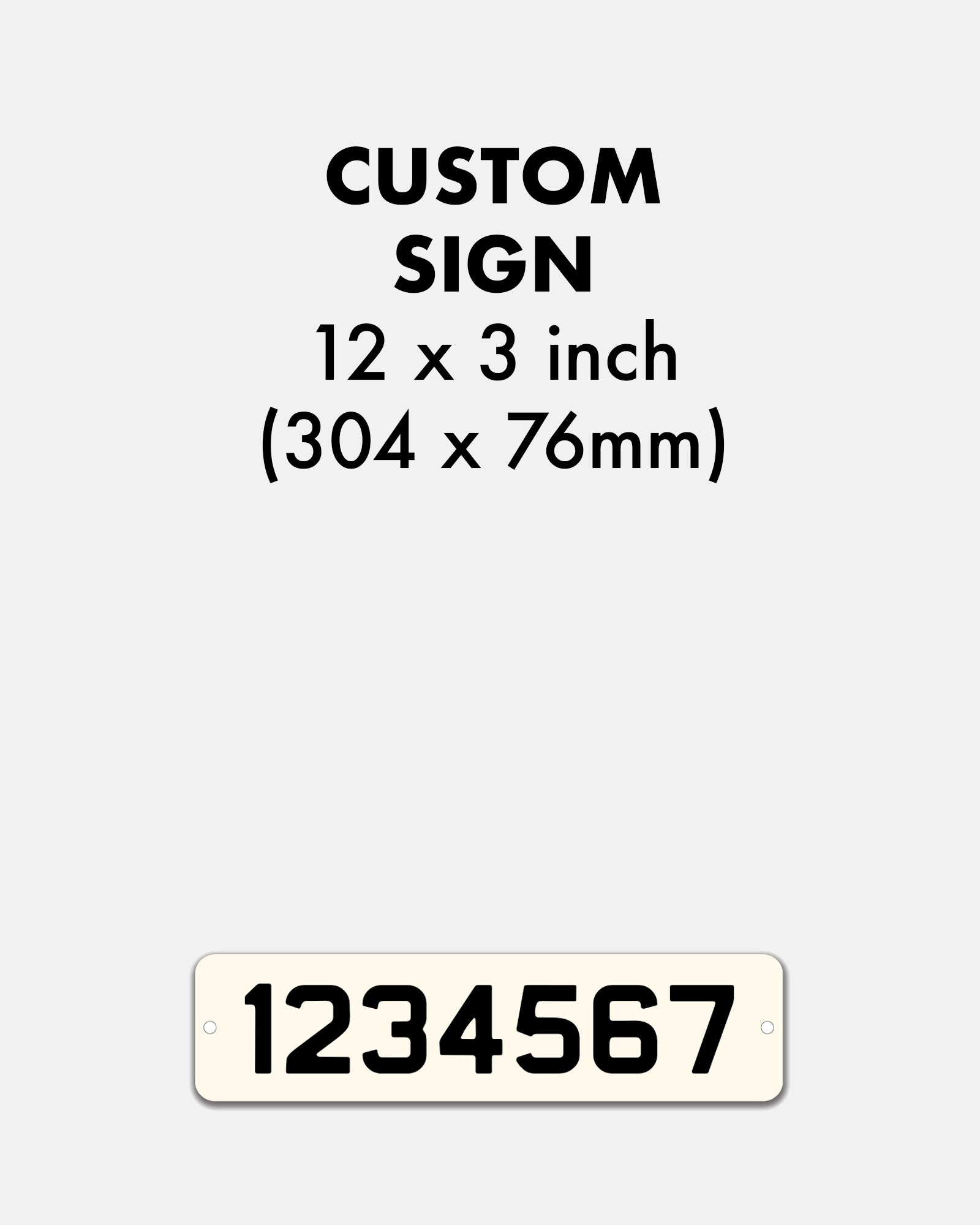 Custom Enamel Rectangle Sign (12 x 3 inch) - BRIT LOCKER