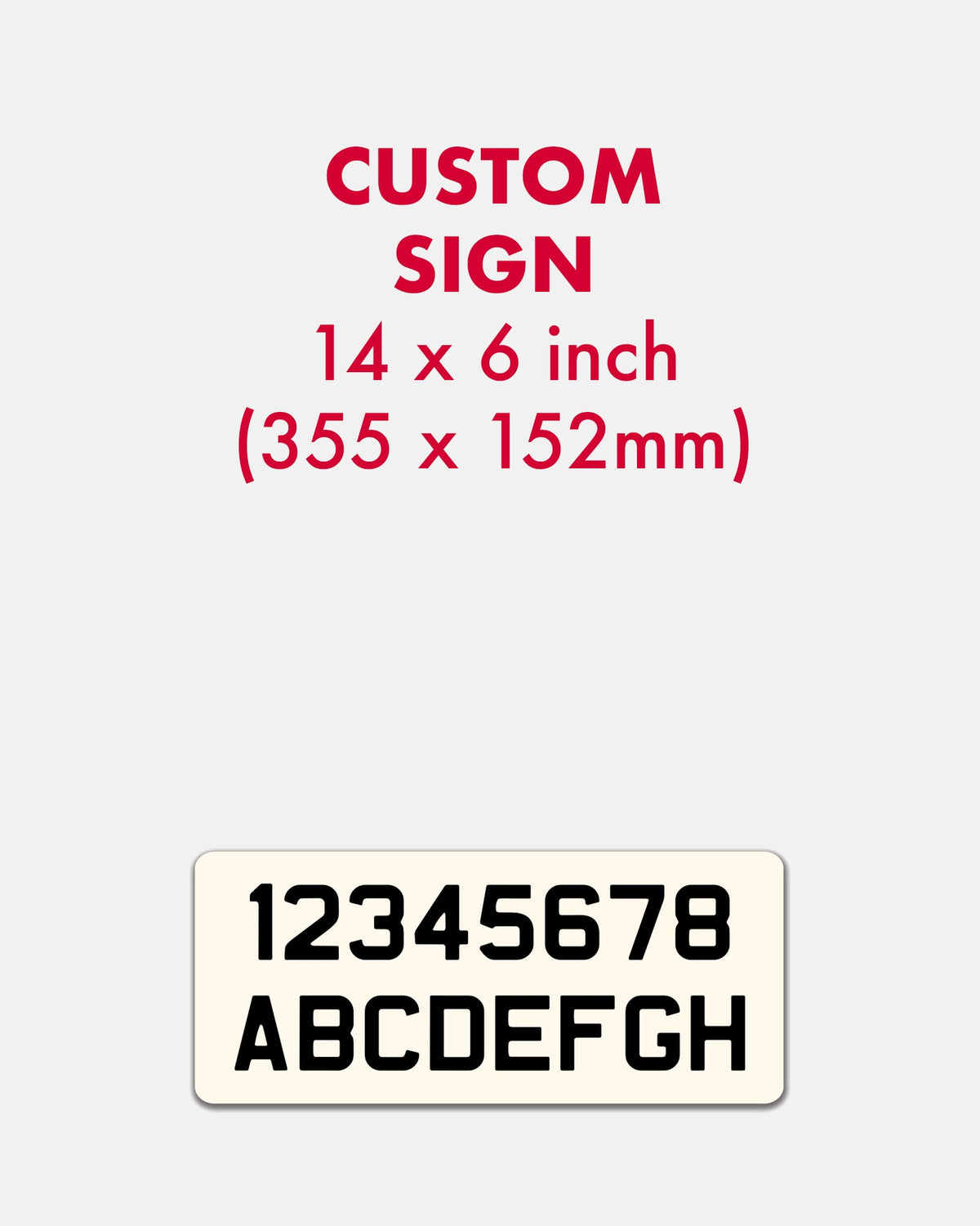 Custom Enamel Rectangle Sign (14 x 6 inch) - BRIT LOCKER