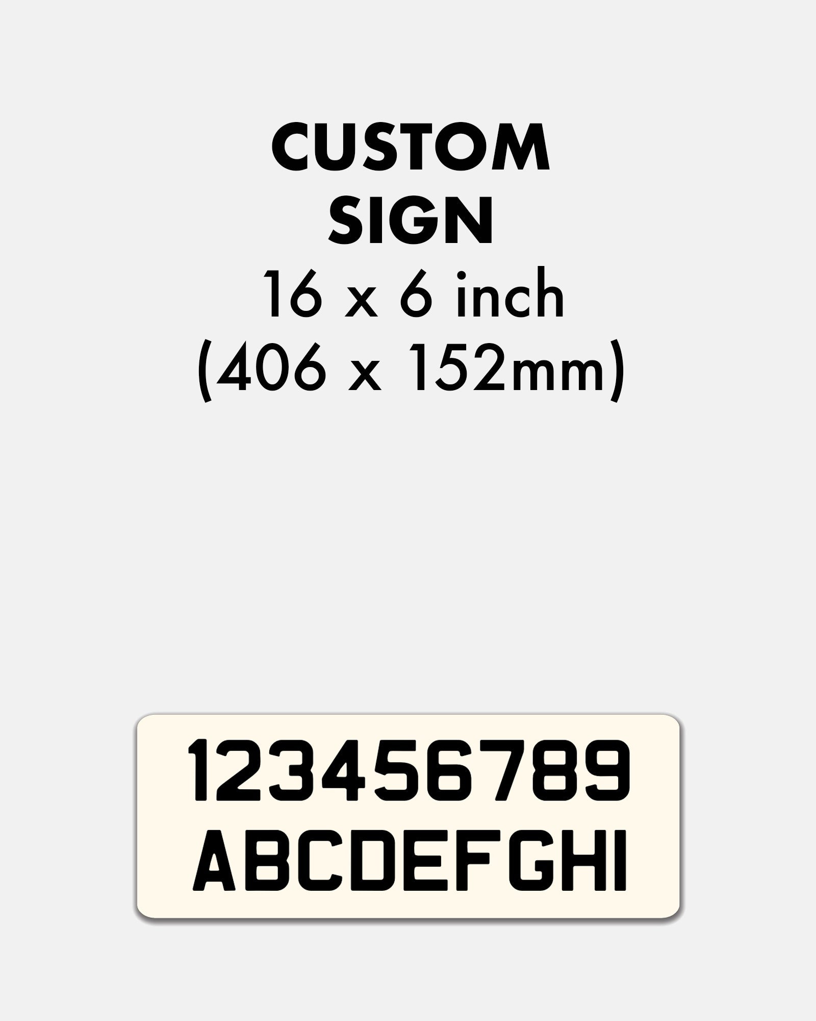 Custom Enamel Rectangle Sign (16 x 6 inch) - BRIT LOCKER