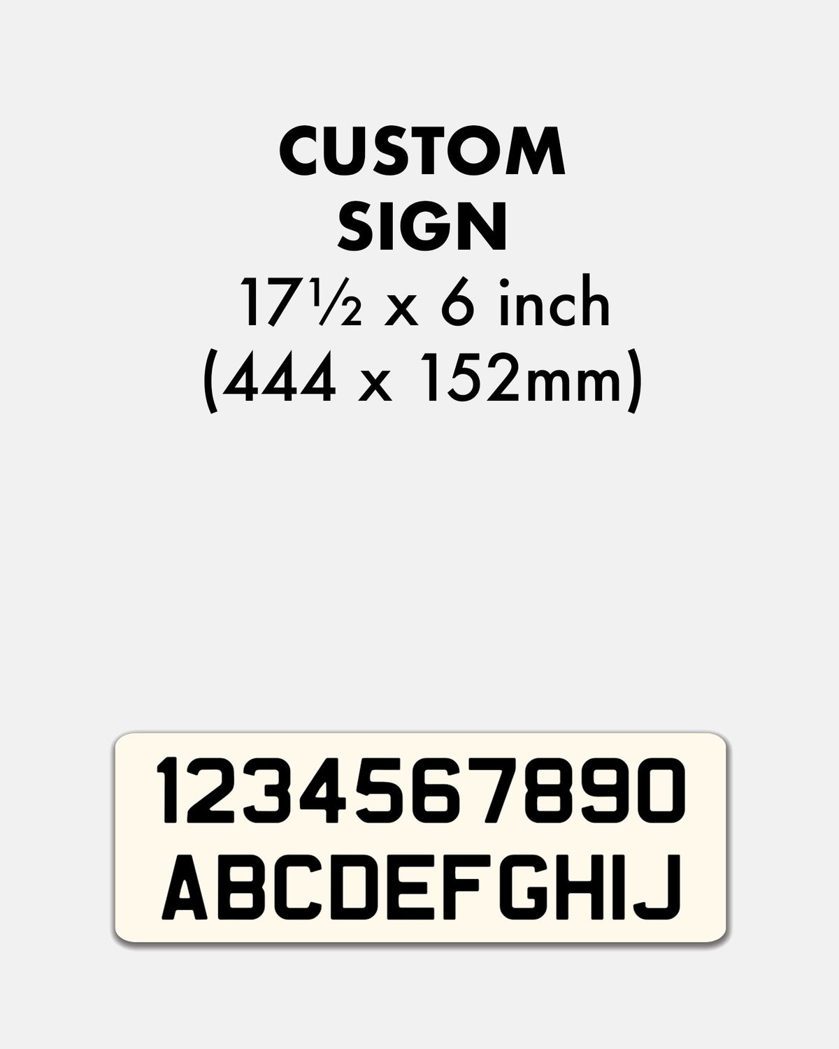 Custom Enamel Rectangle Sign (17 ½ x 6 inch) - BRIT LOCKER