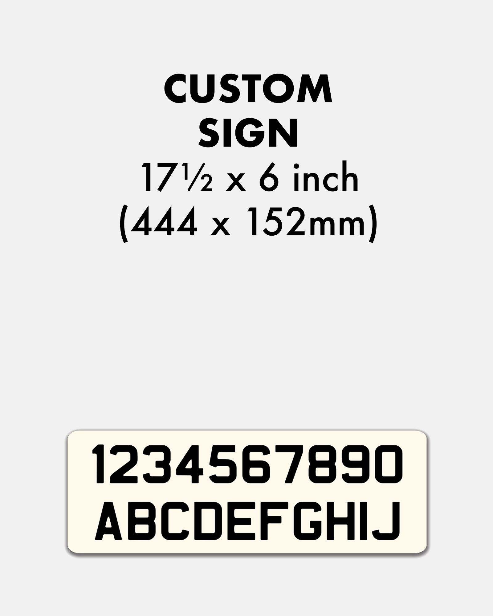 Custom Enamel Rectangle Sign (17 ½ x 6 inch) - BRIT LOCKER