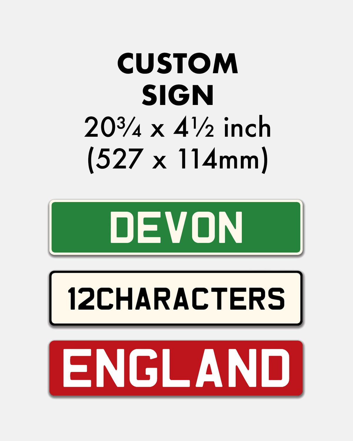 Custom Enamel Rectangle Sign (20 ¾ x 4 ½ inch) - BRIT LOCKER