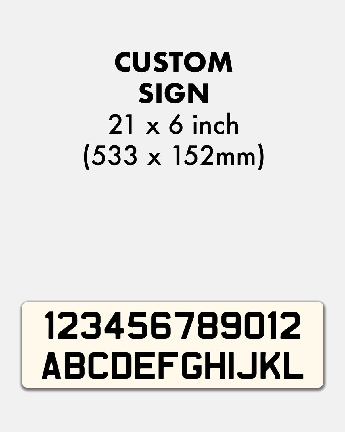 Custom Enamel Rectangle Sign (21 x 6 inch) - BRIT LOCKER