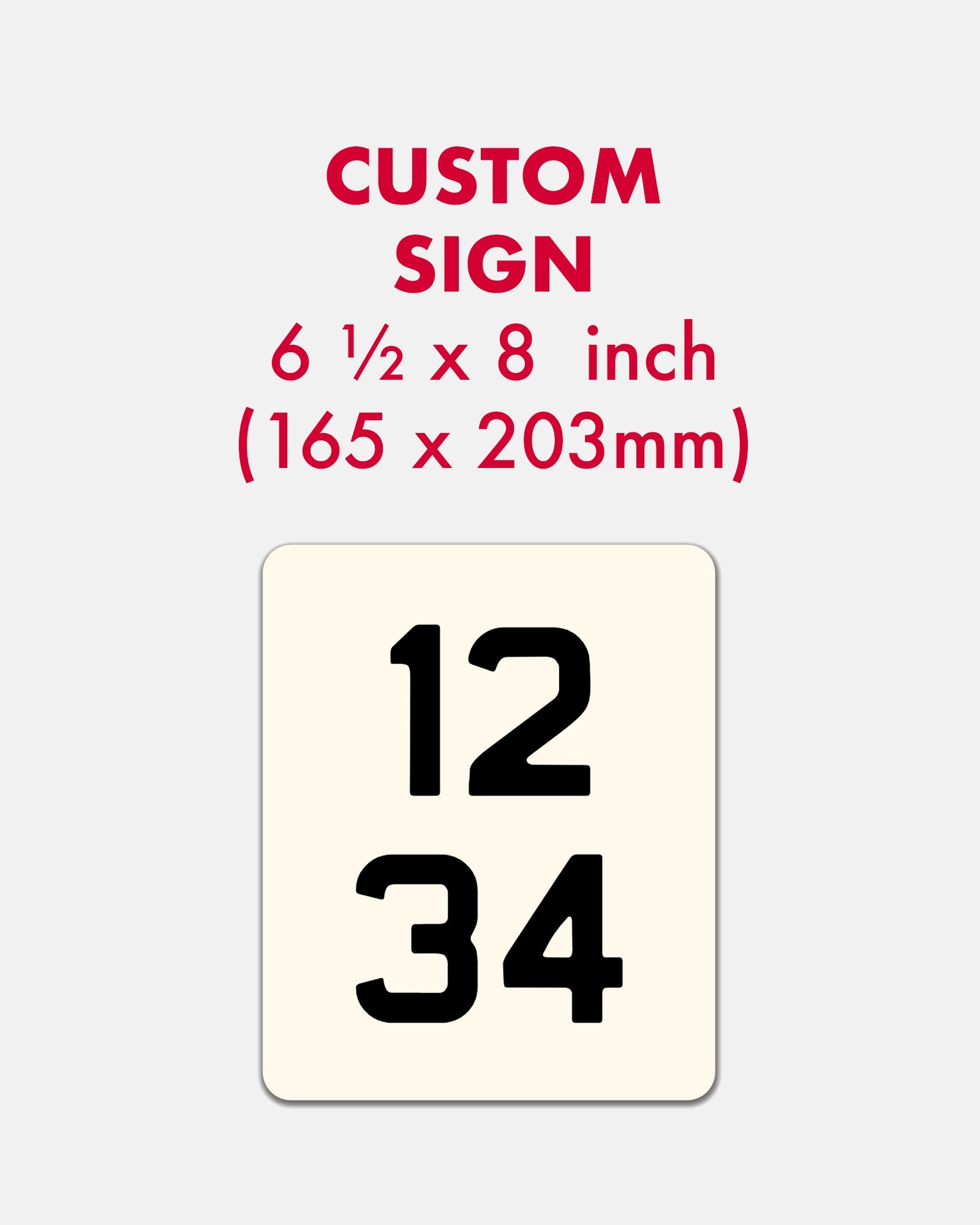 Custom Enamel Rectangle Sign (6 ½ x 8 inch) - BRIT LOCKER