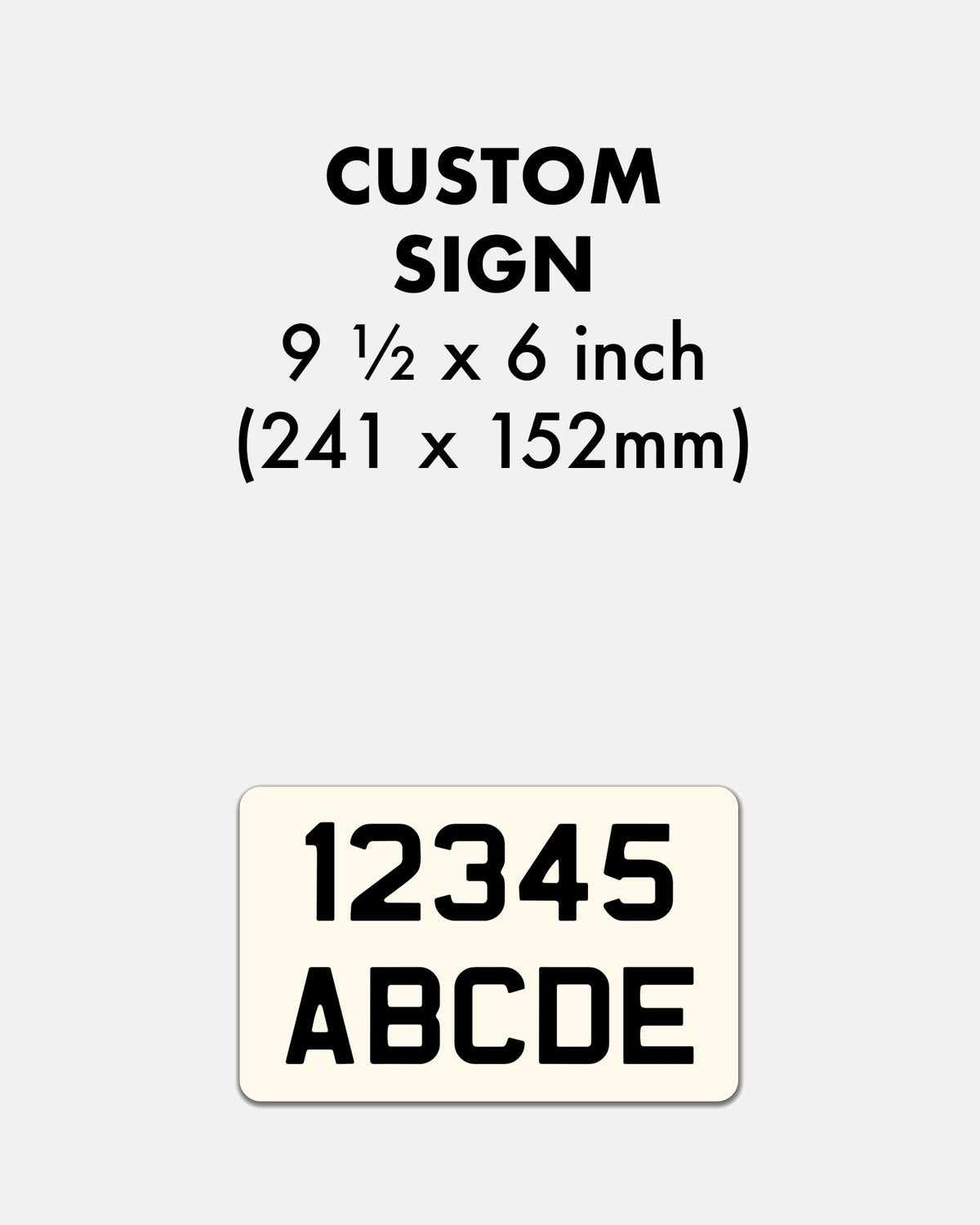 Custom Enamel Rectangle Sign (9 ½ x 6 inch) - BRIT LOCKER
