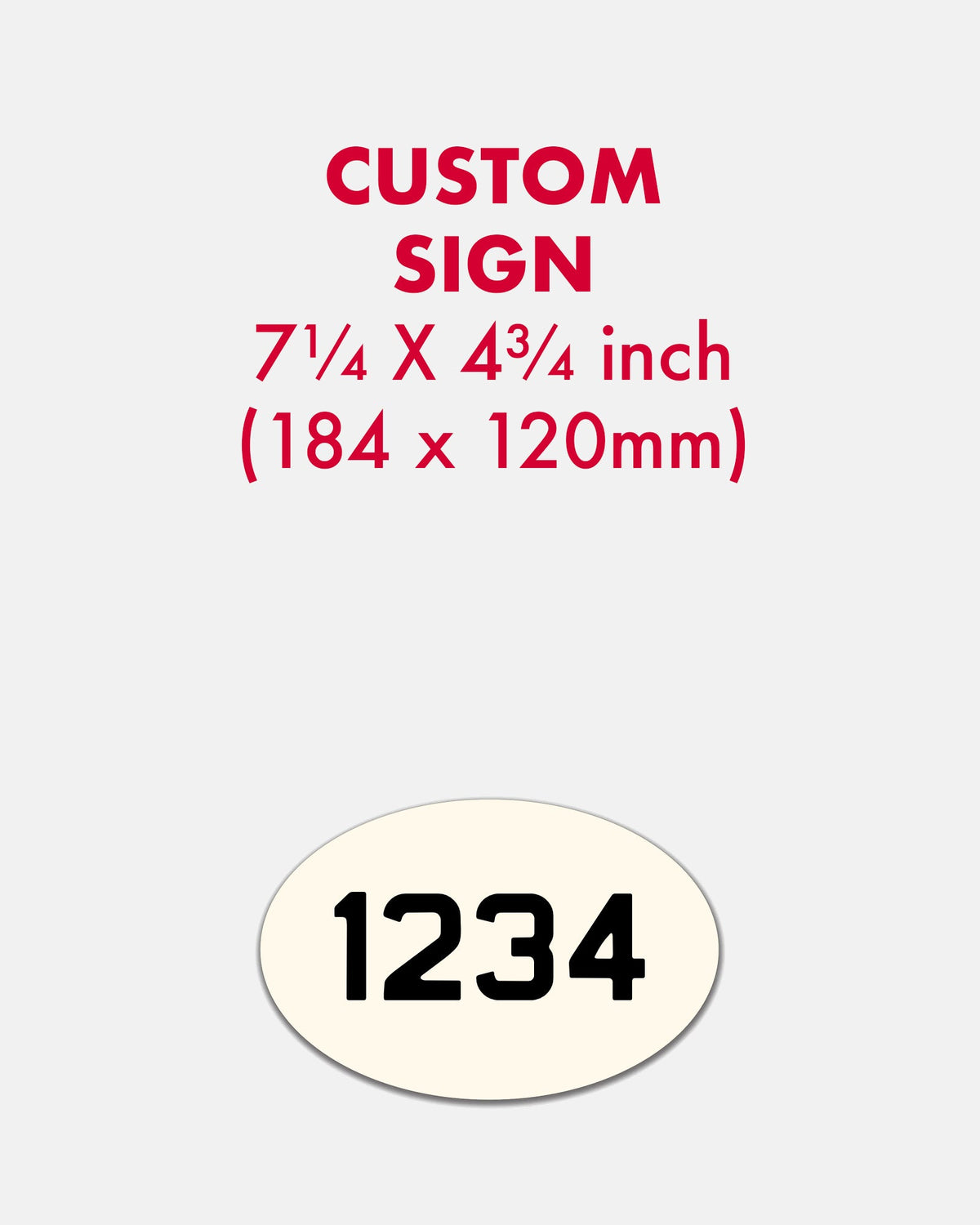 Custom Enamel Small Oval Sign (7 ¼ X 4 ¾ inch) - BRIT LOCKER