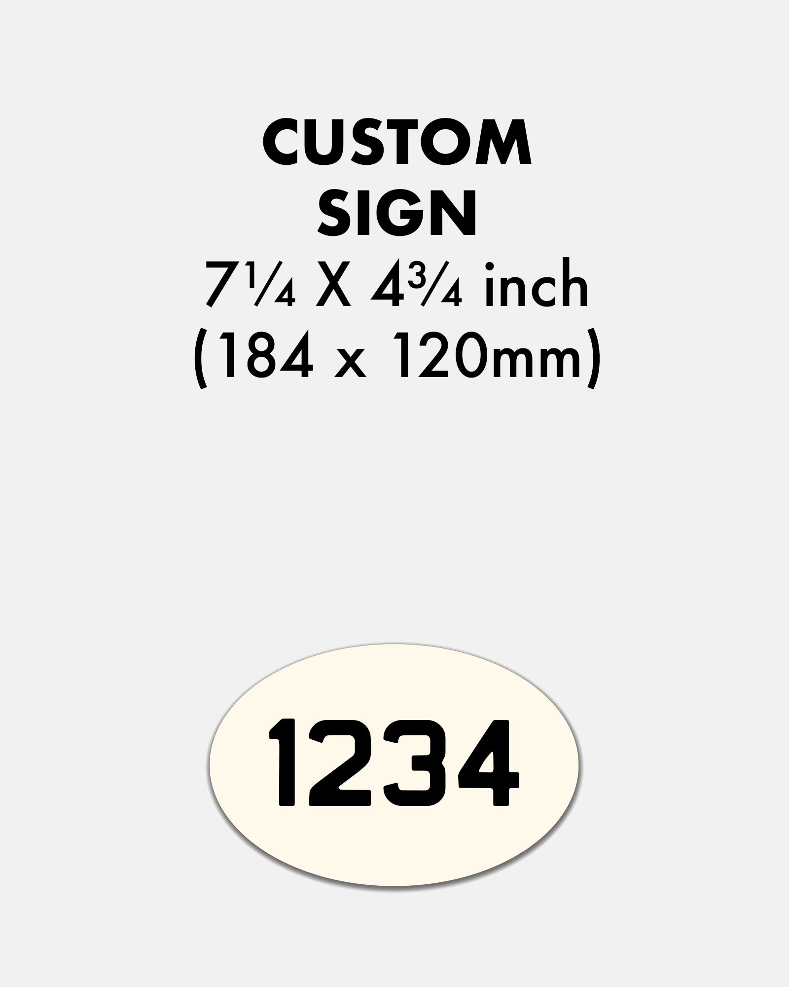 Custom Enamel Small Oval Sign (7 ¼ X 4 ¾ inch) - BRIT LOCKER