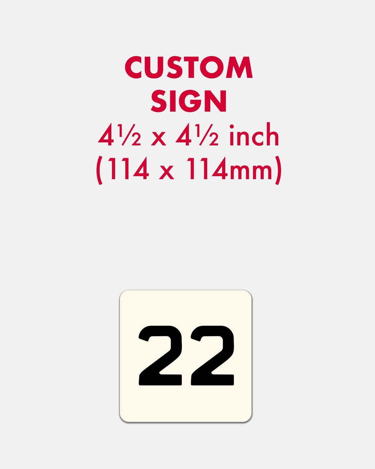 Custom Enamel Small Tile Sign (4 ½ x 4 ½ inch) - BRIT LOCKER