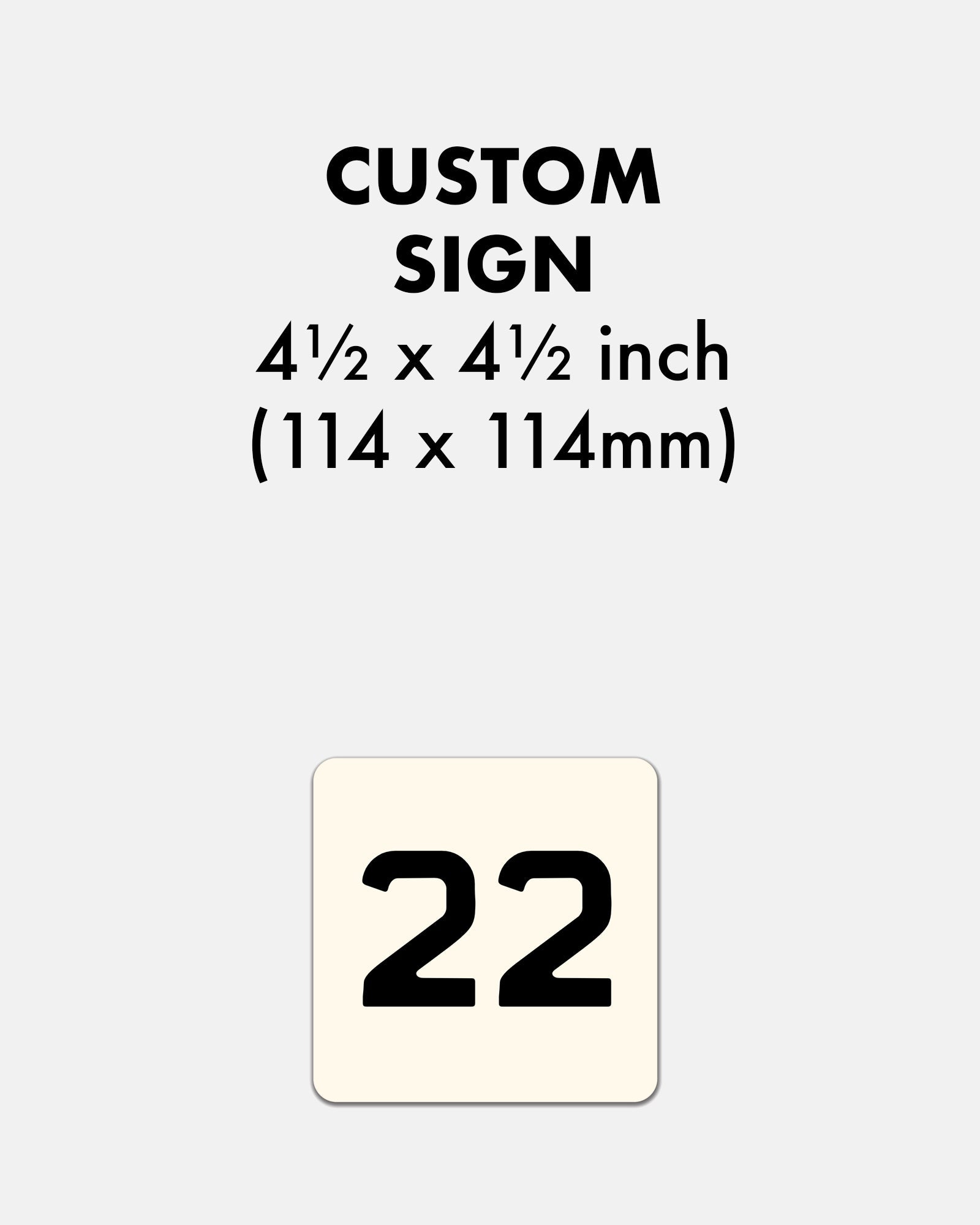 Custom Enamel Small Tile Sign (4 ½ x 4 ½ inch) - BRIT LOCKER