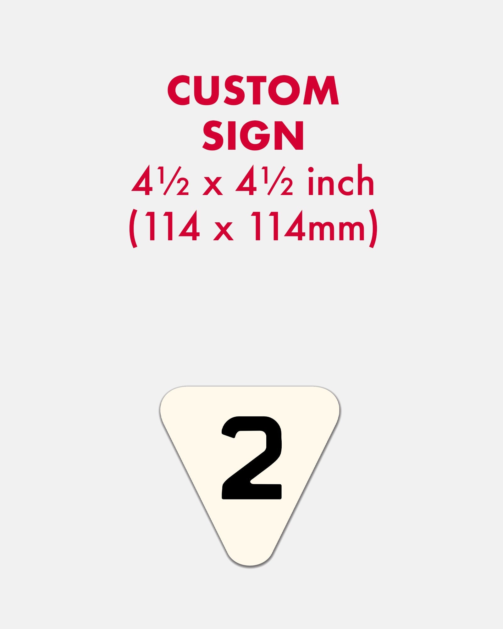 Custom Enamel Triangle Sign (4 ¼ x 4 ¼ inch) - BRIT LOCKER