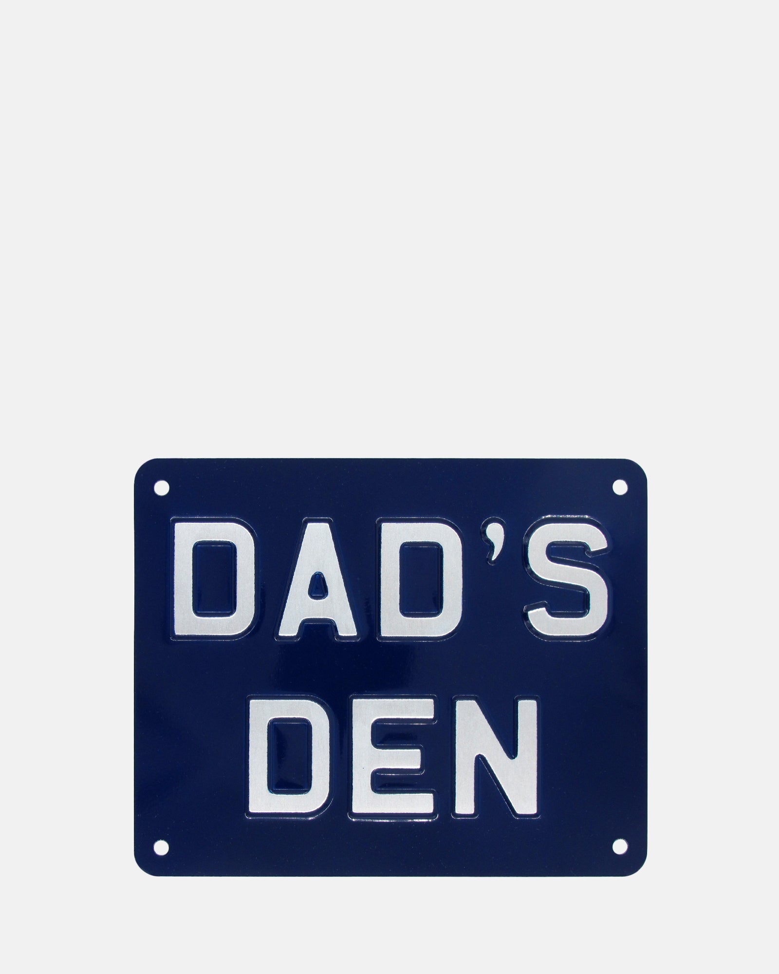Dad's Den Enamel Sign - Blue - BRIT LOCKER