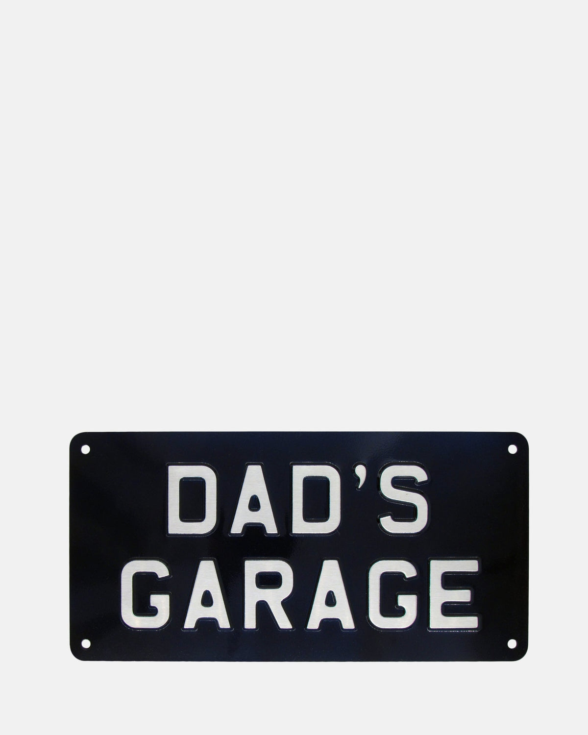Dad&#39;s Garage Enamel Sign - Black - BRIT LOCKER